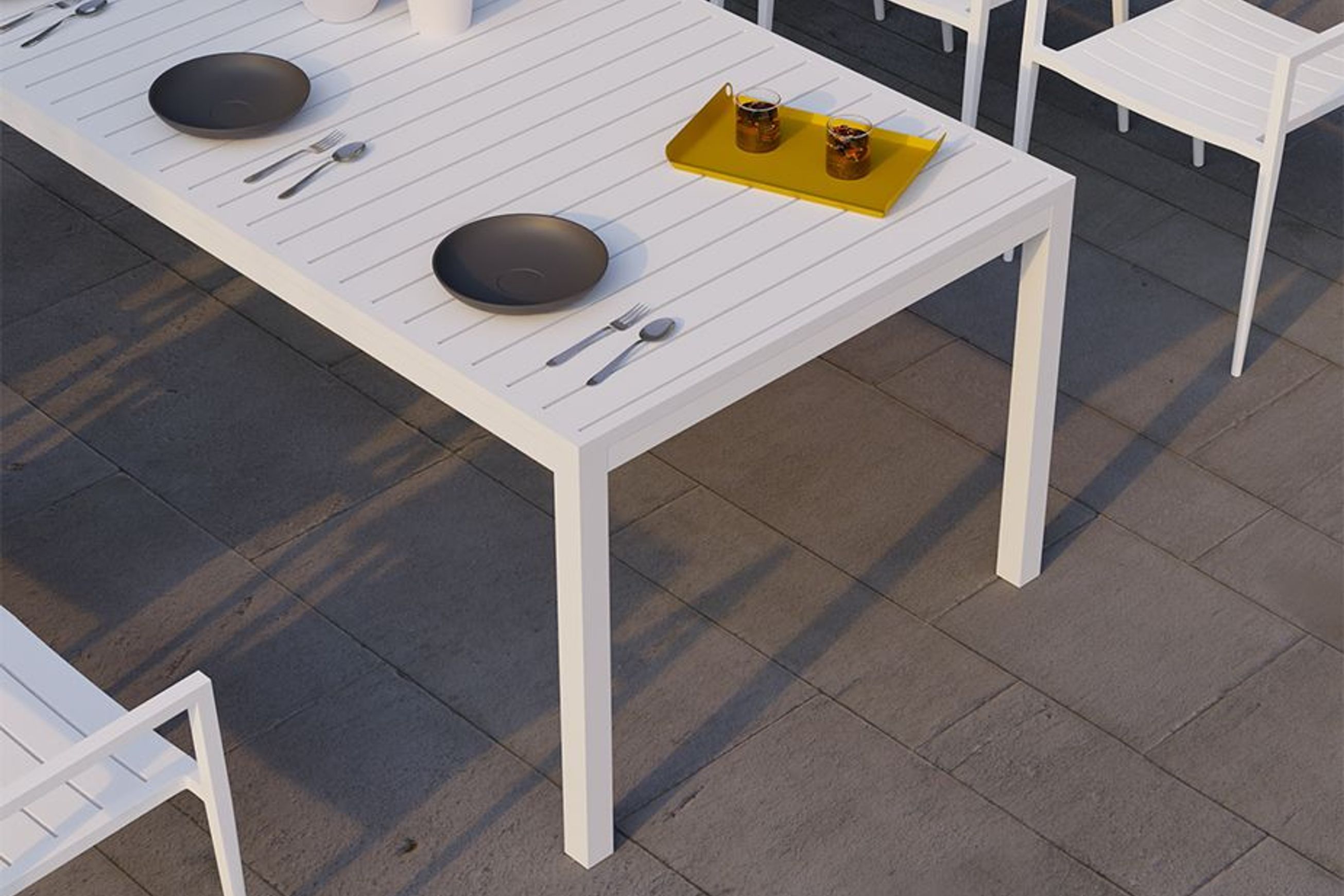 Halki Table - Outdoor - 220cm x 100cm - White