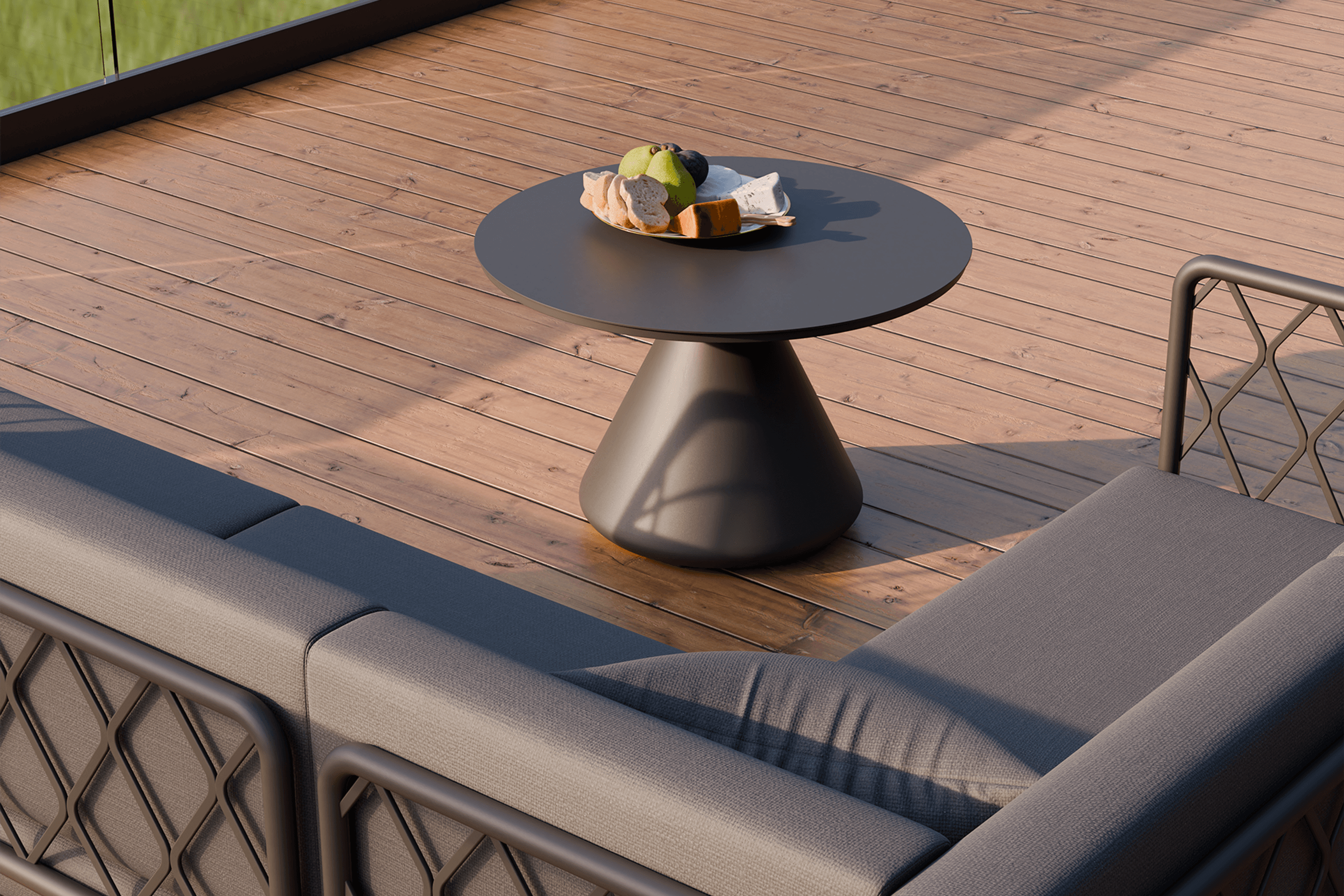 Kora Coffee table Aluminum 71CM- Outdoor