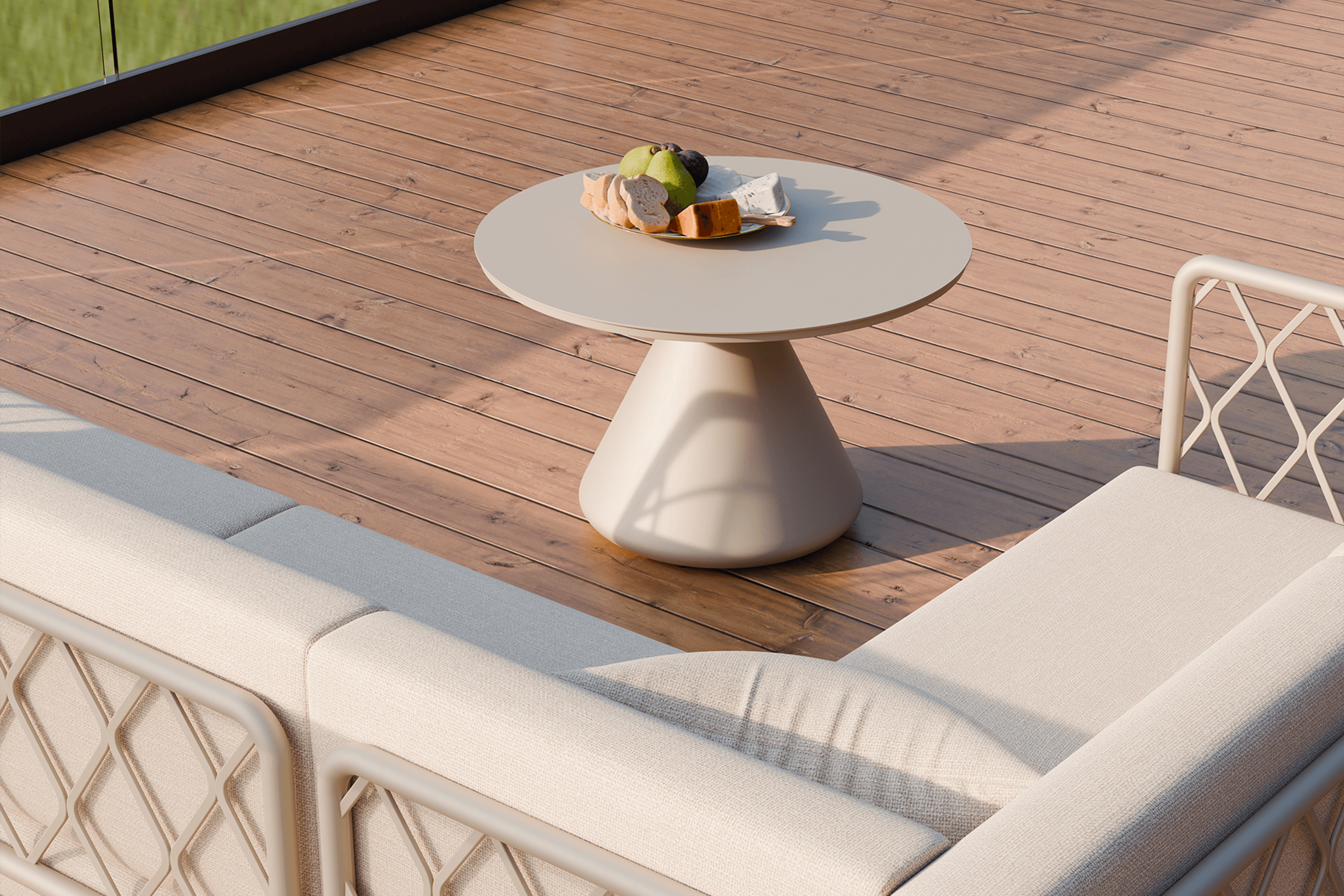 Kora Coffee table Aluminum 71CM- Outdoor