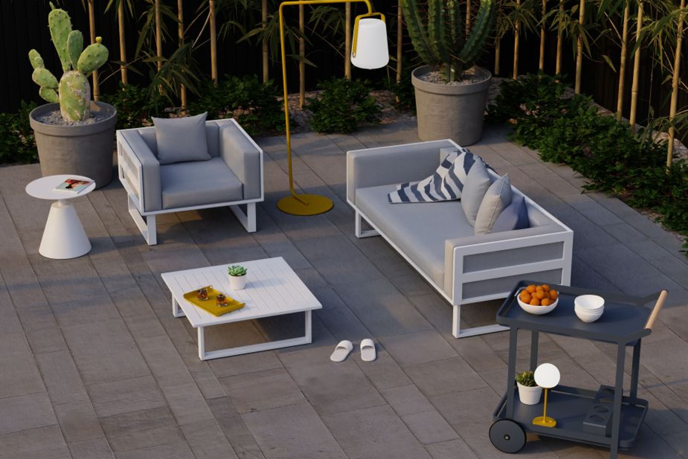 Corvo Outdoor Side Table - White