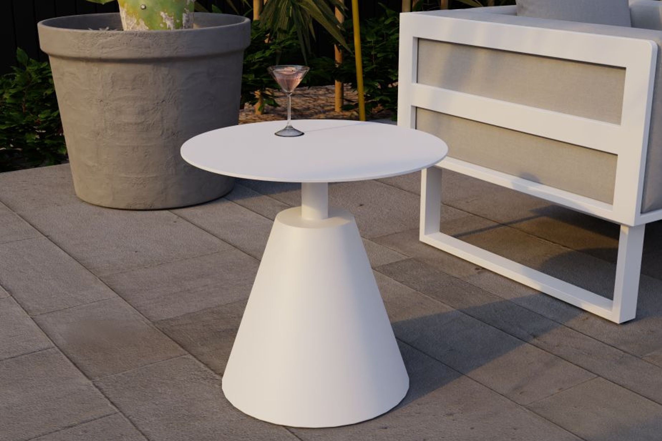Corvo Outdoor Side Table - White