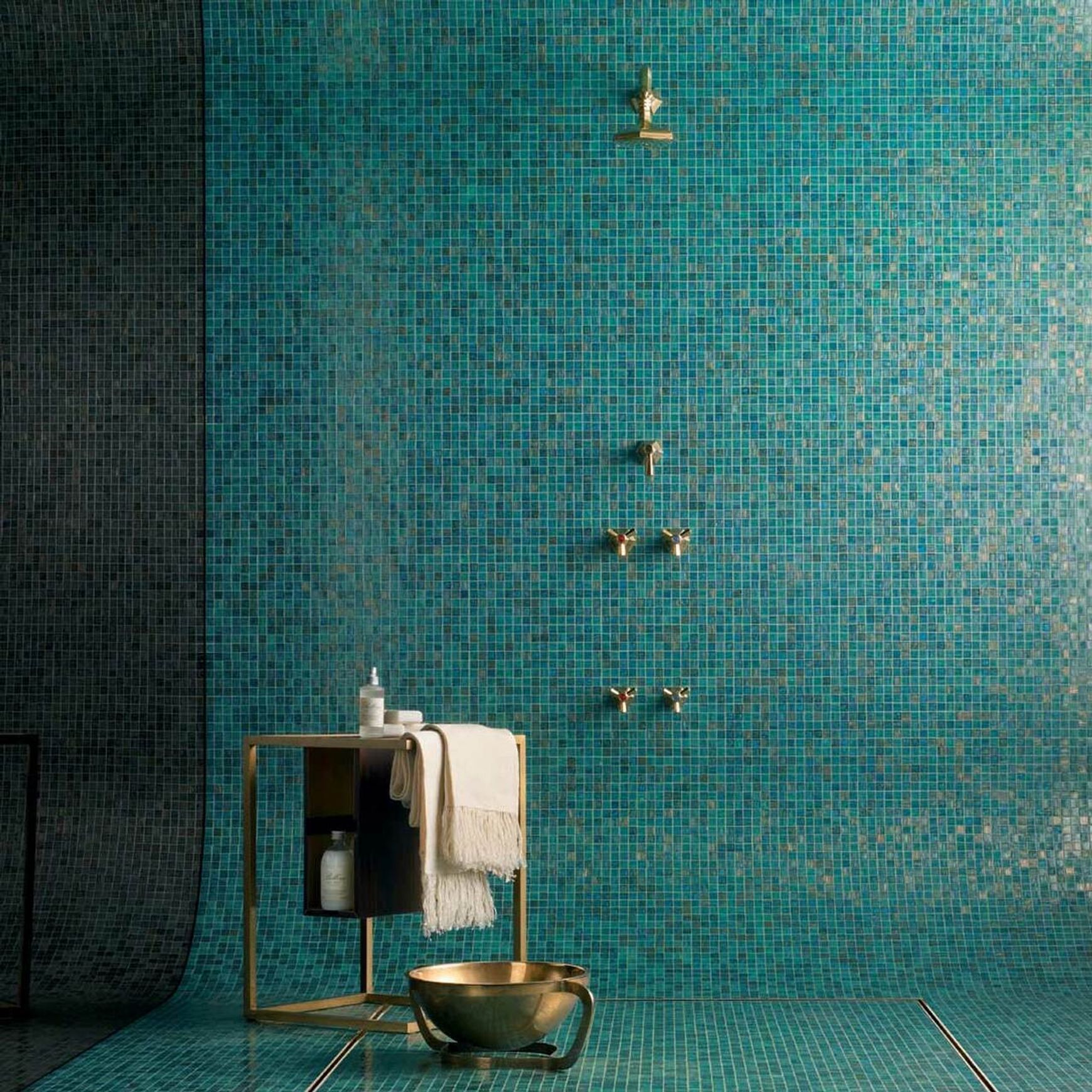 Bisazza Custom Glass Mosiac Pool Tiles