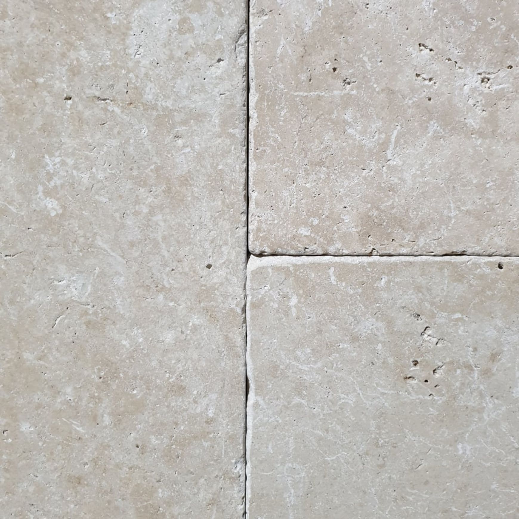 12mm Classic Linen Travertine French Pattern Tiles  - Tumbled & Unfilled  - Select Grade