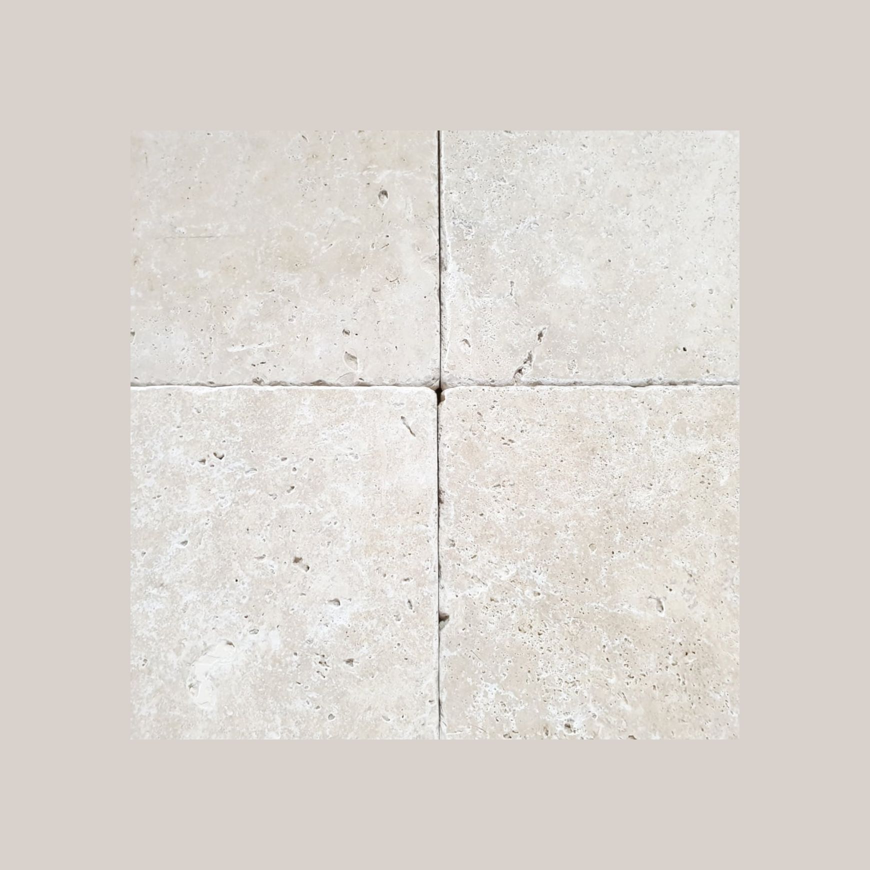 30mm Ivory Travertine Pavers - Tumbled & Unfilled