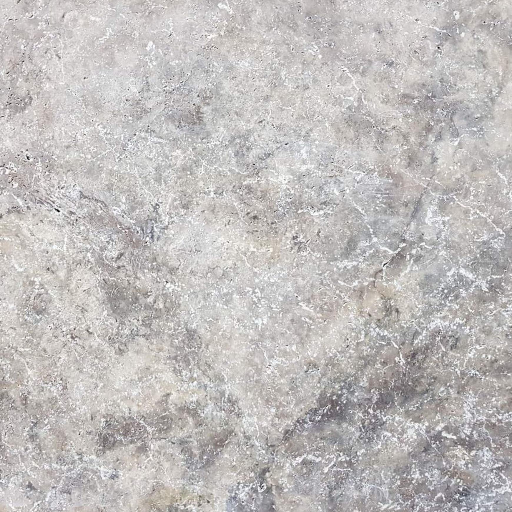 12mm Classic Silver Travertine French Pattern