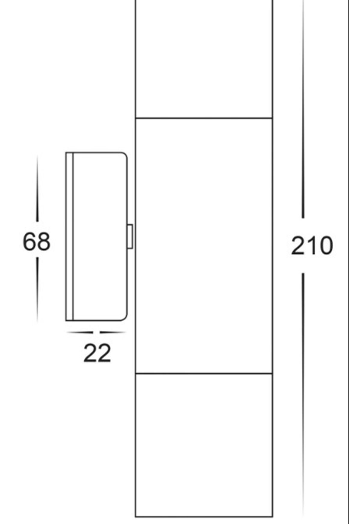 Up and Down 2x8w Outdoor Wall Light