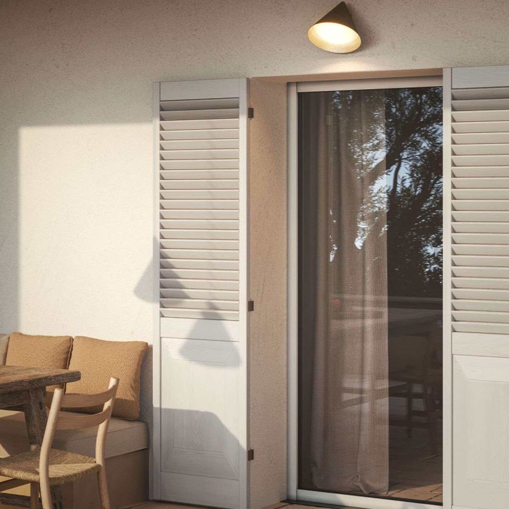 Cone Flush Outdoor Wall Light