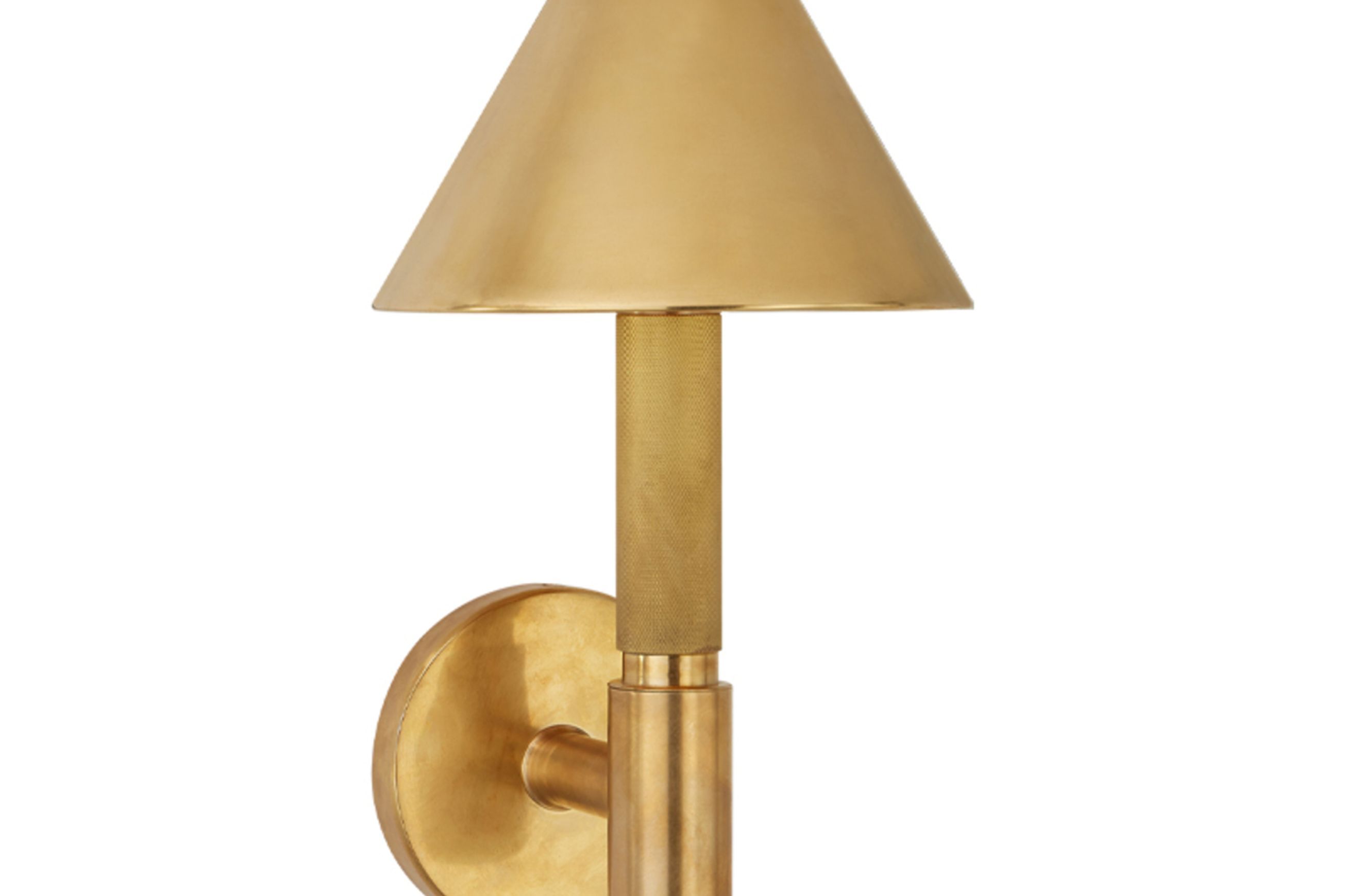 Barrett Small Single Knurled Sconce – Brass