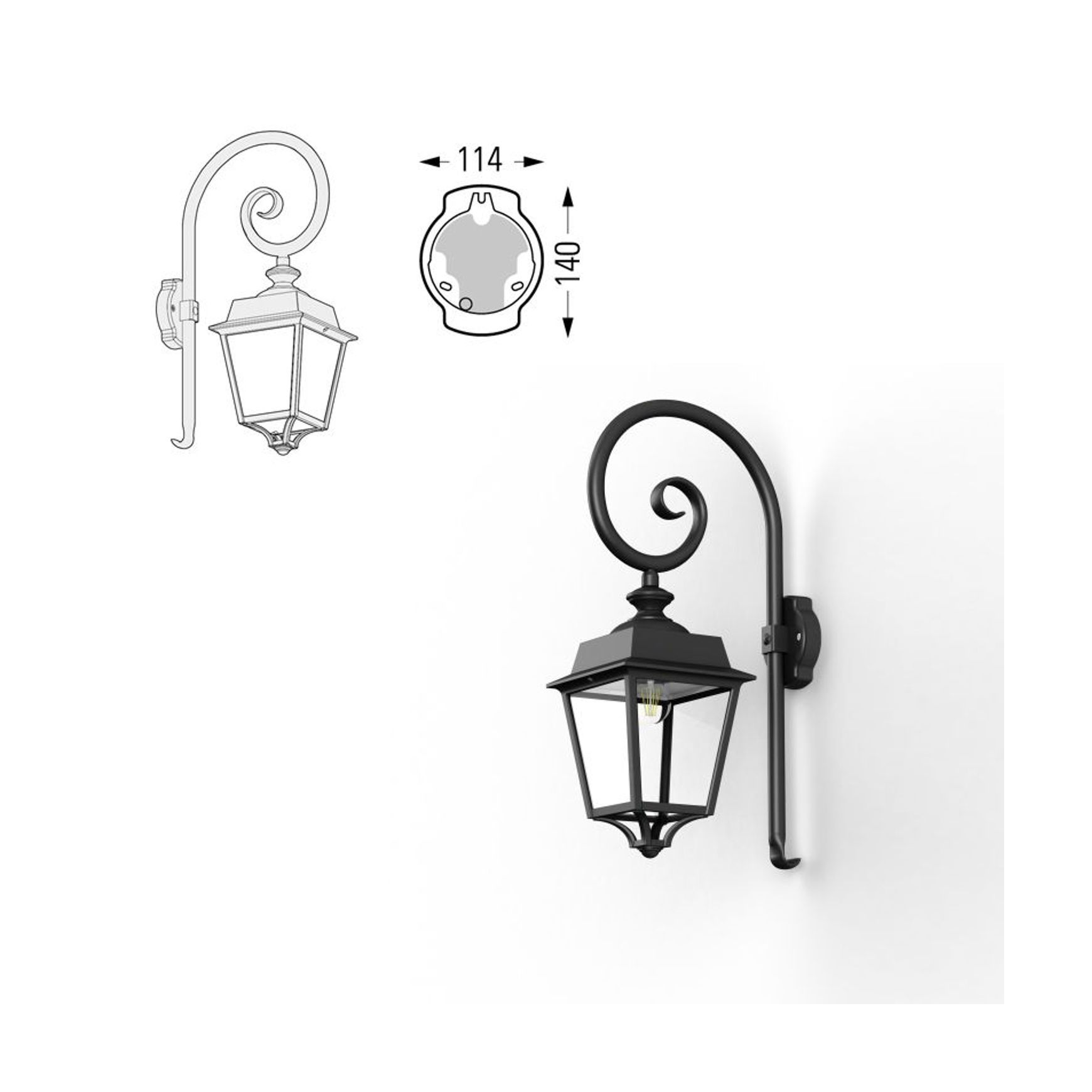 Place Des Vosges Evolution 1 Model 5 Wall Light