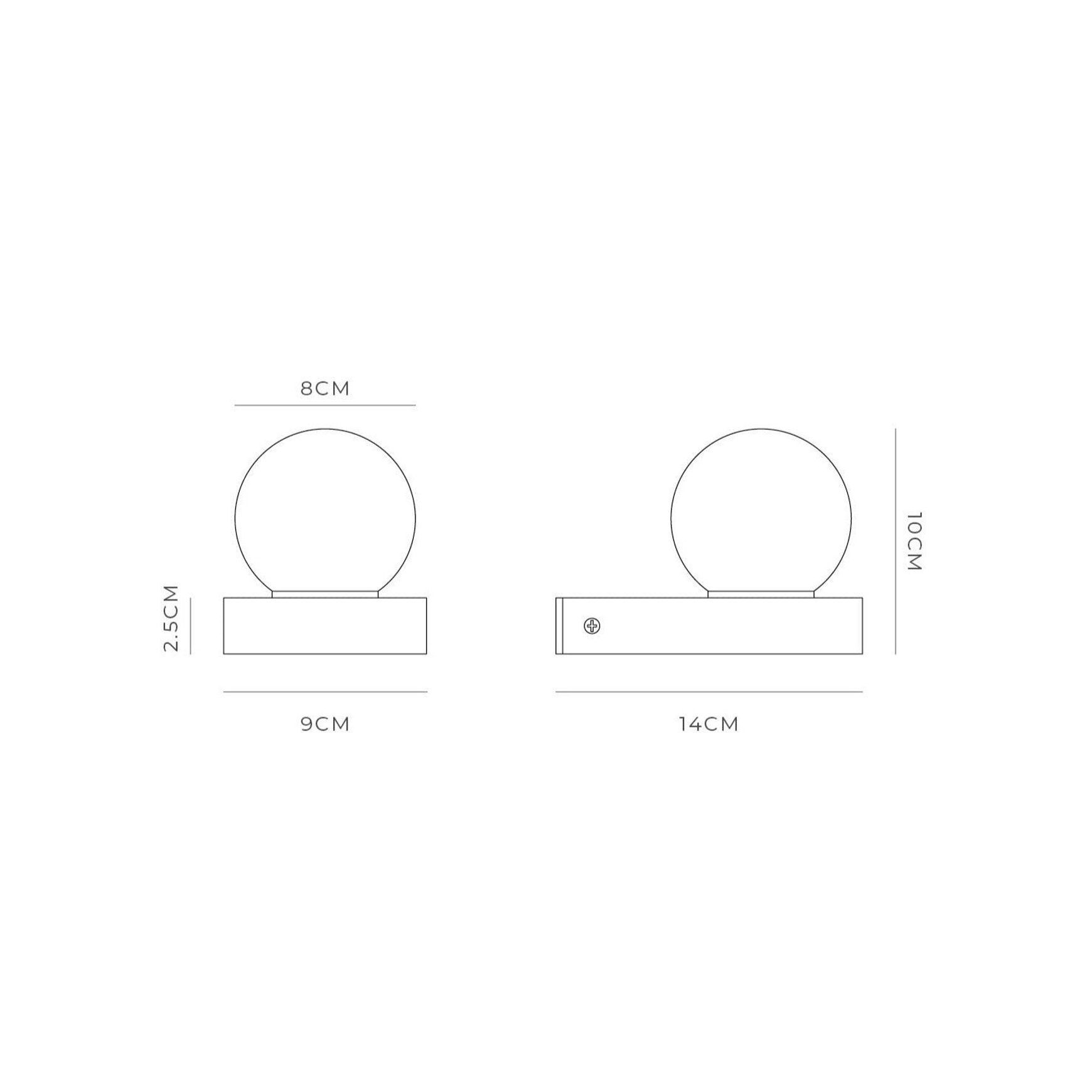Orb Ledge Wall Light