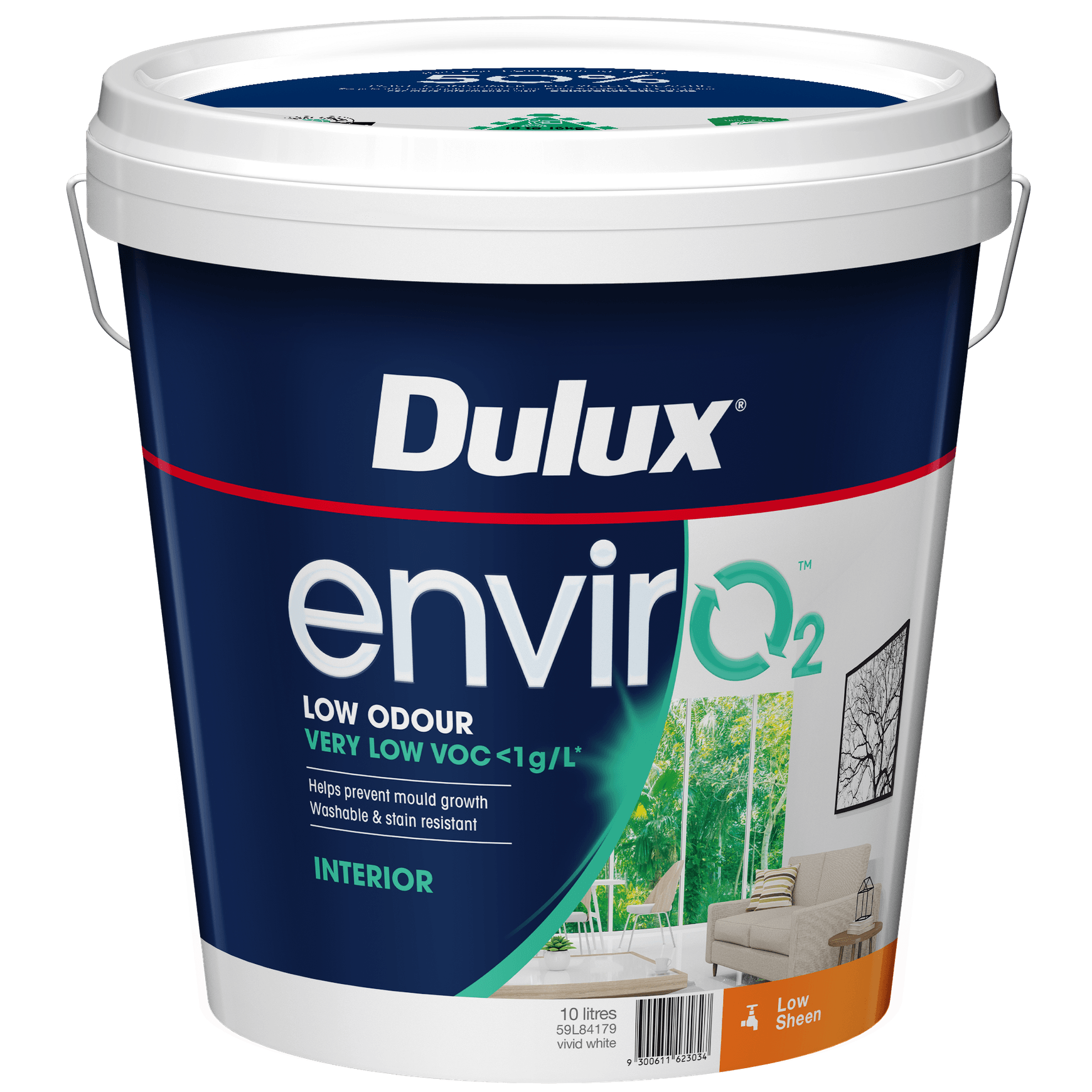 Dulux envirO2 Interior Low Sheen Acrylic Paint