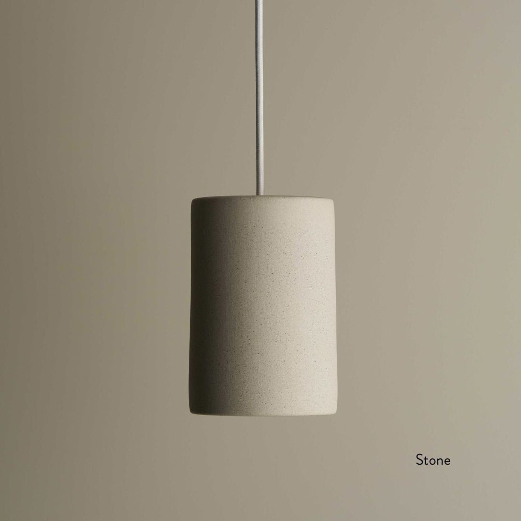 Ceramic Pendant Cylinder Light Large