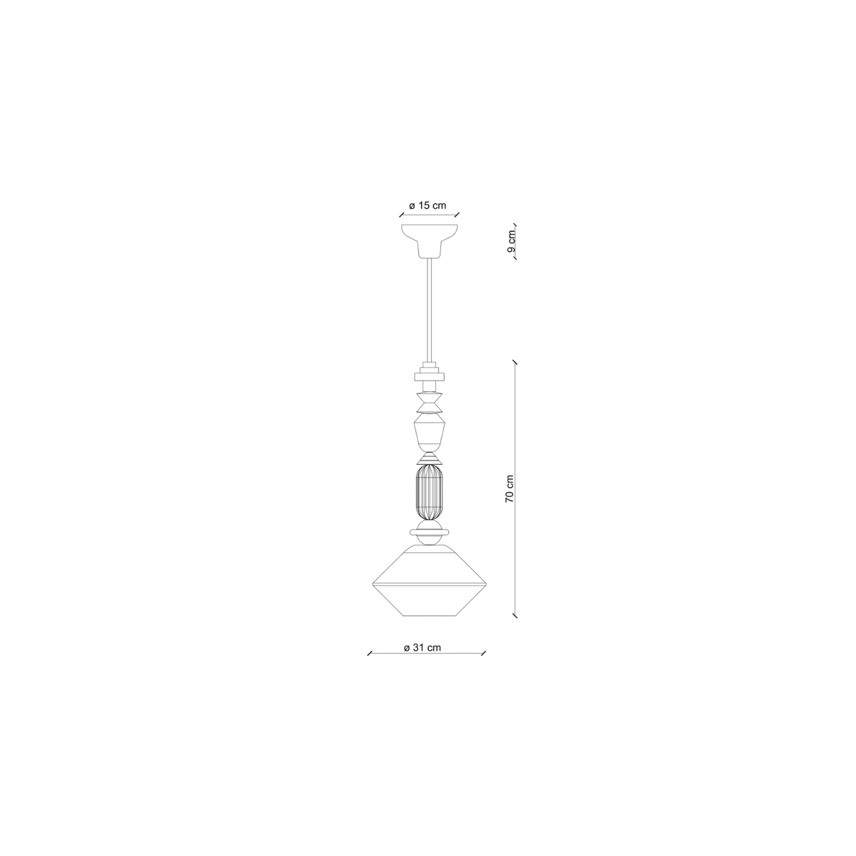Lariat Medium Pendant
