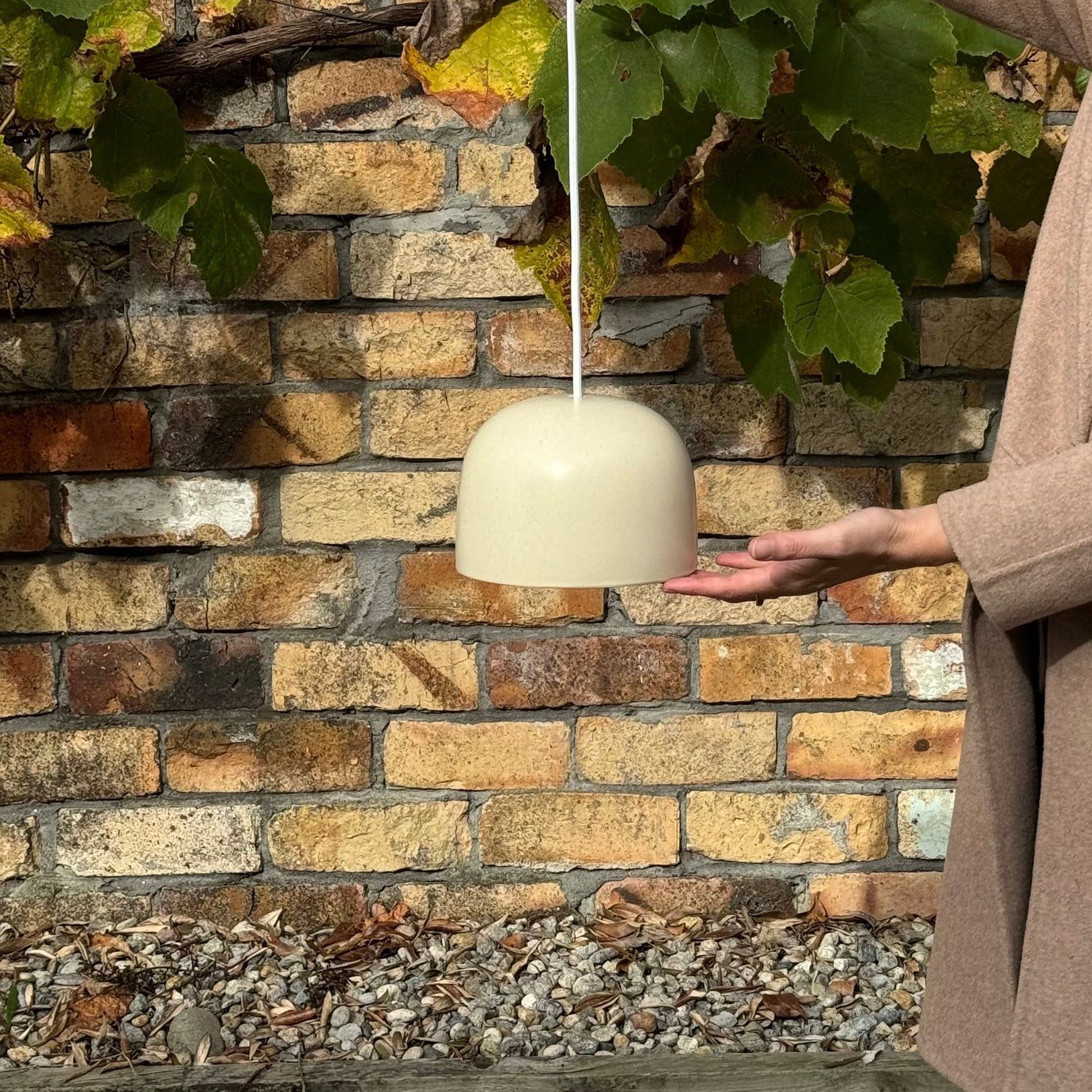 Ceramic Pendant Bell Light Small