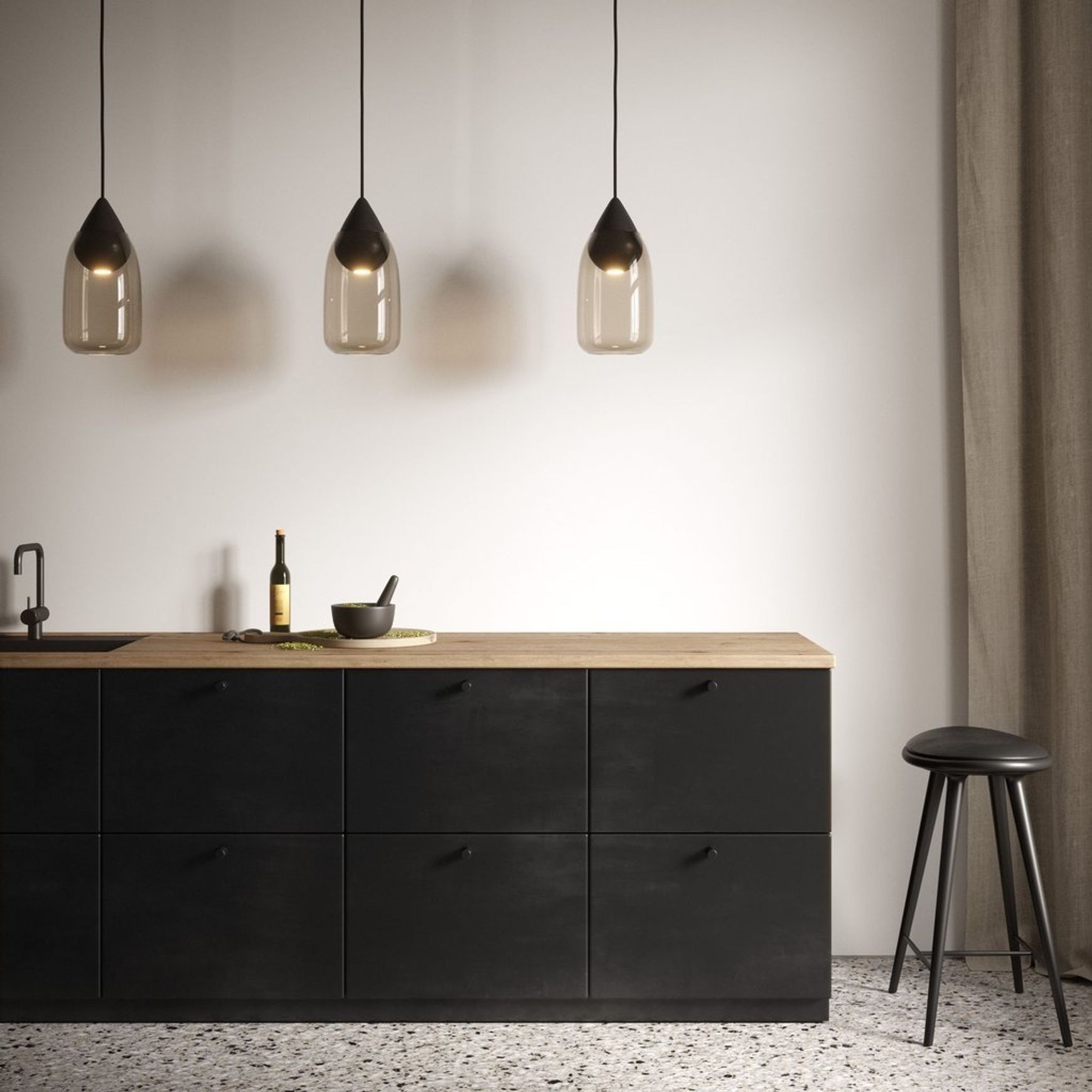 Liuku Ball Pendant - glass shade by Mater