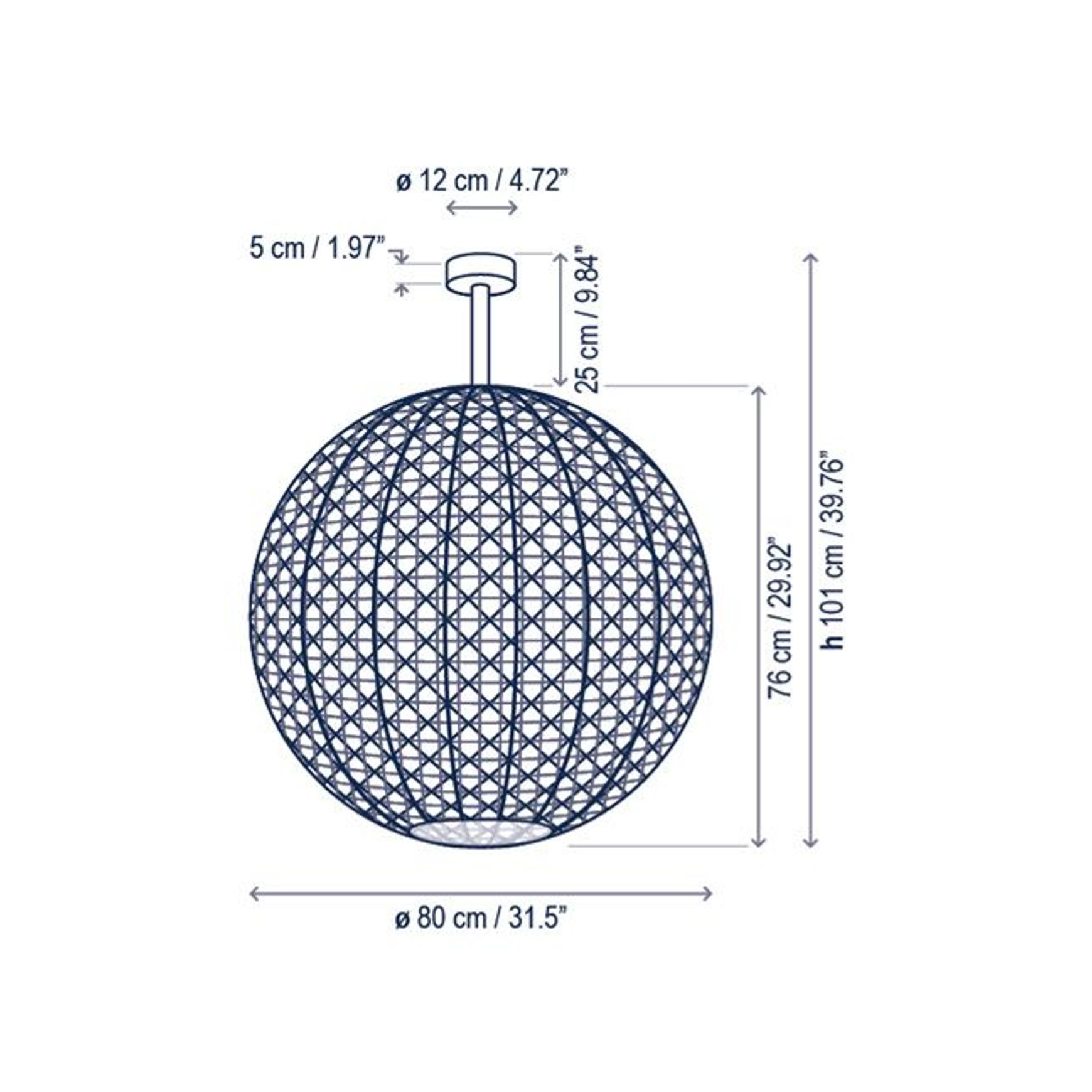 Nans 80cm Outdoor Ceiling Light