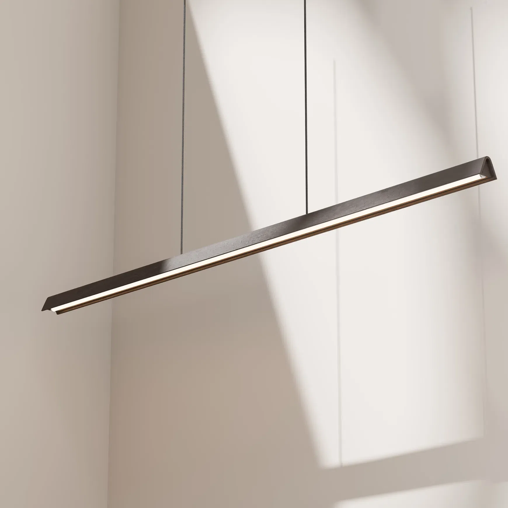 Avocent Ash Timber LED Linear Pendant Light