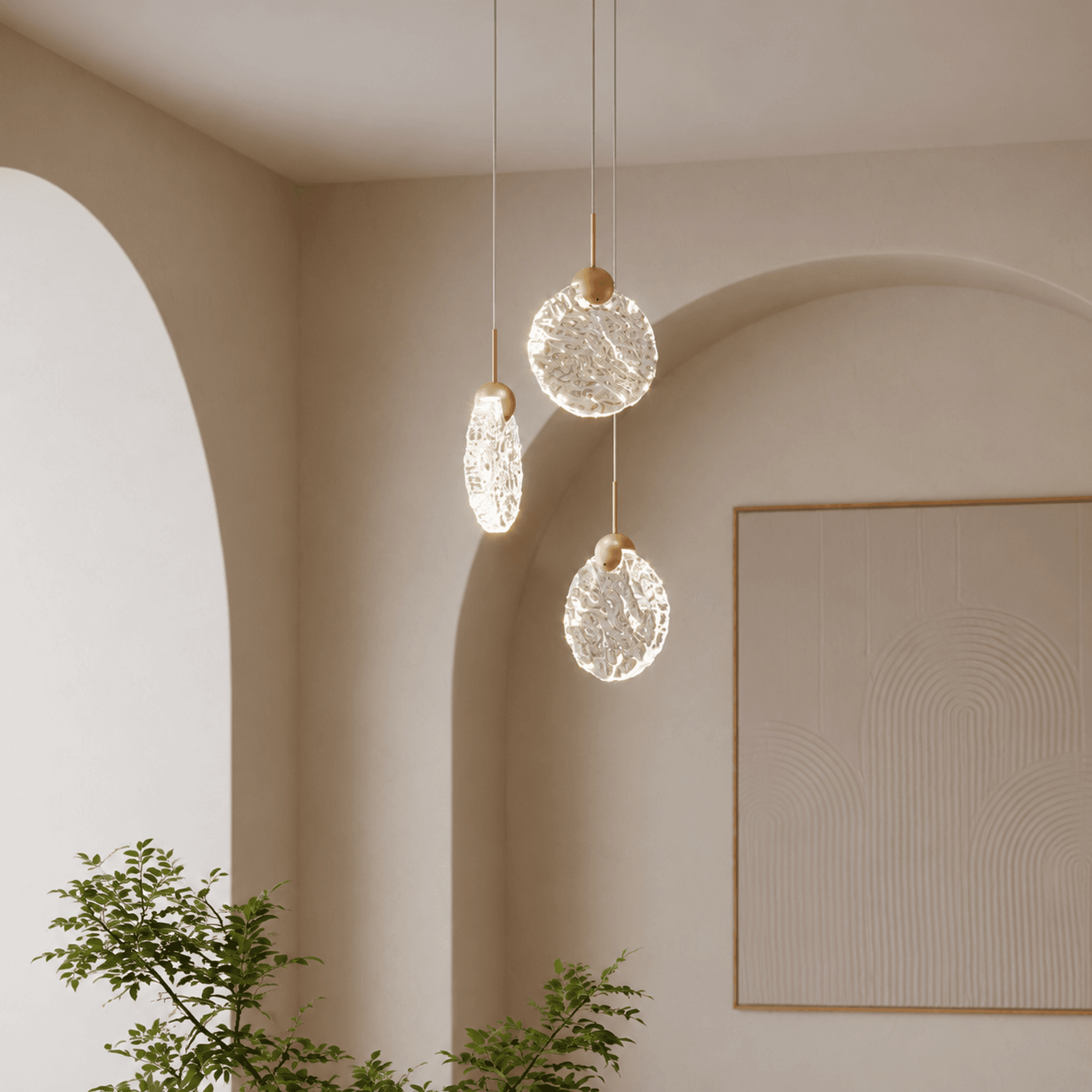 Vivi 3 Light Pendant in Legacy Brass