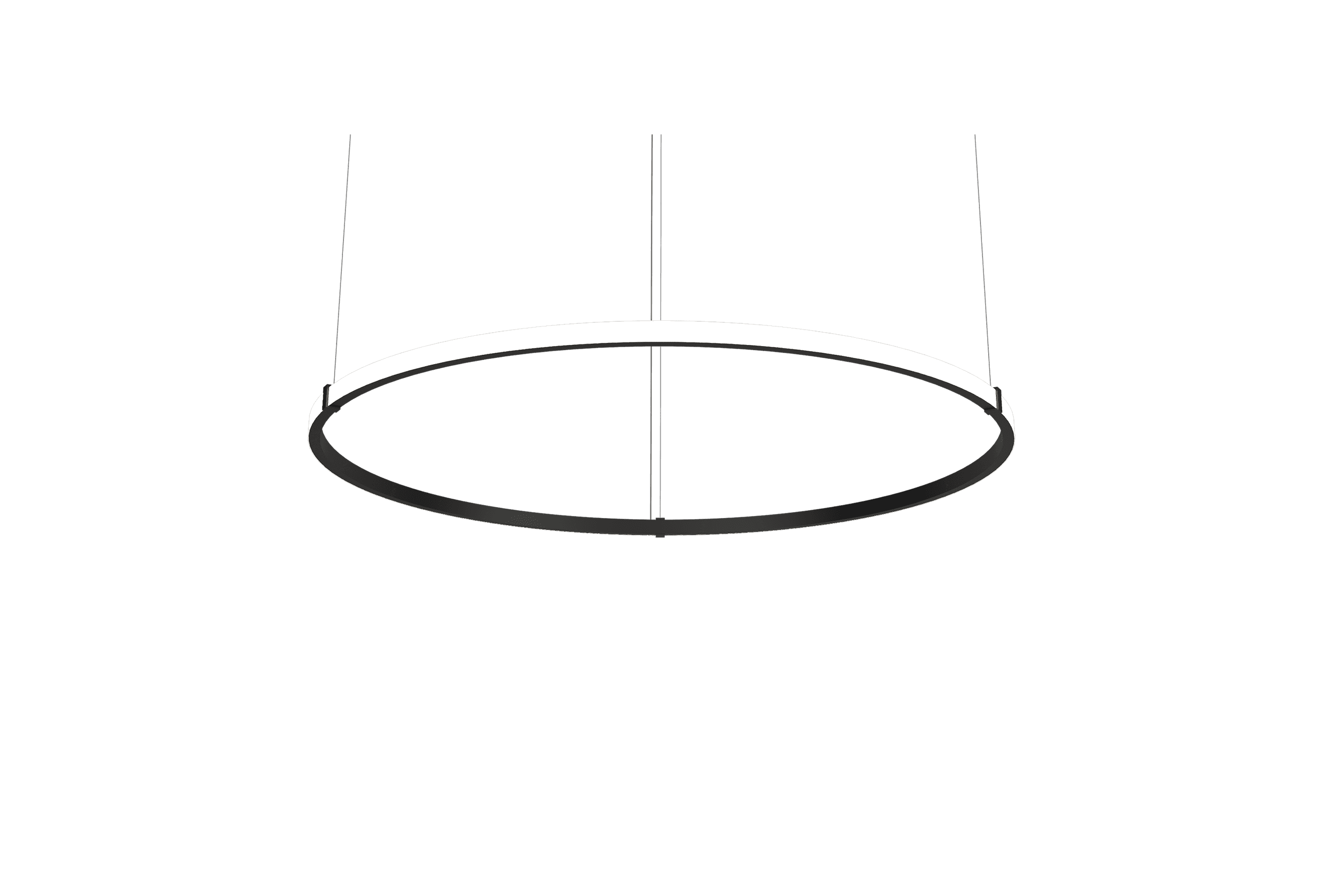 Round Pendant With Exterior Light Diffuser Up To 6000mm
