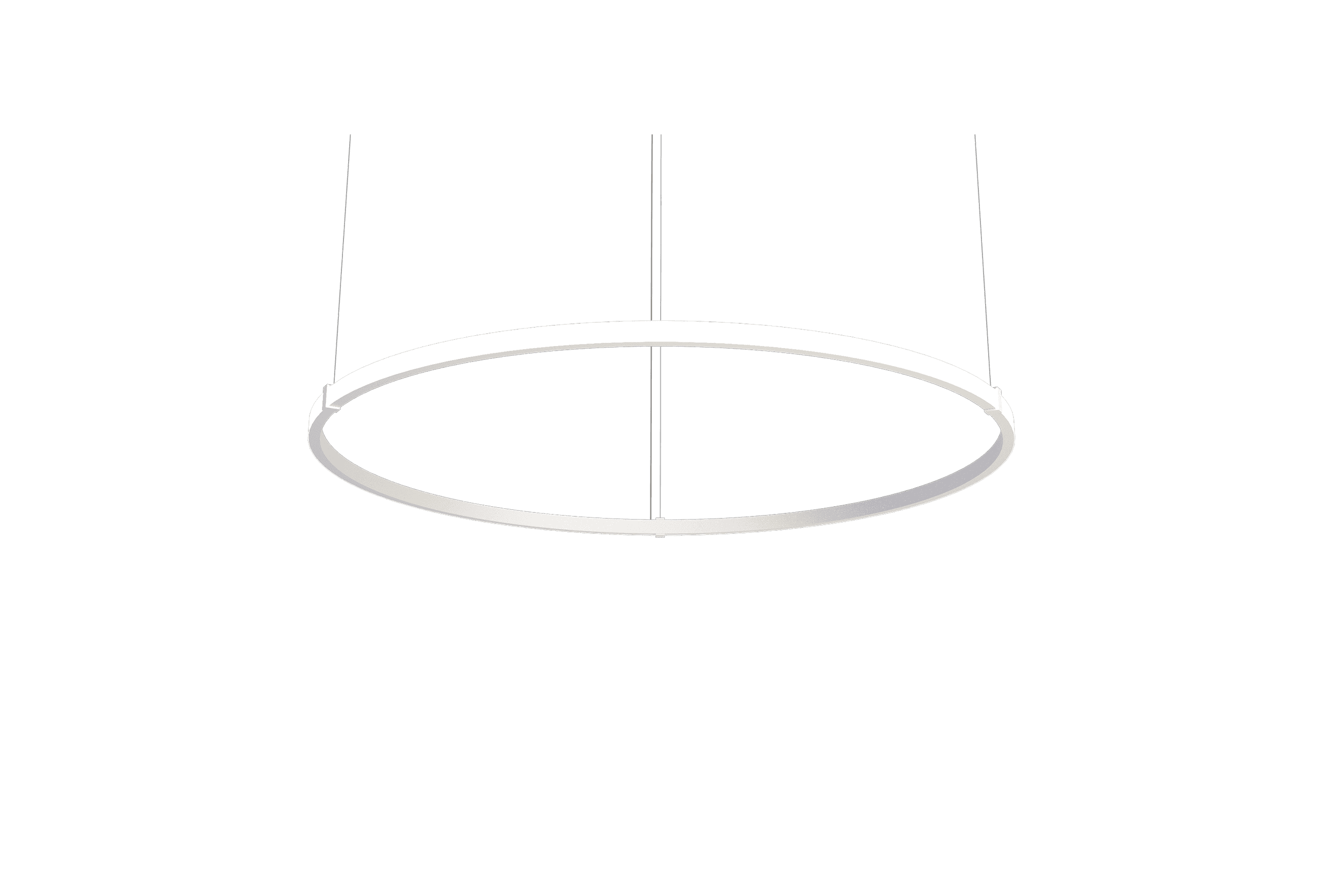 Round Pendant With Exterior Light Diffuser Up To 6000mm