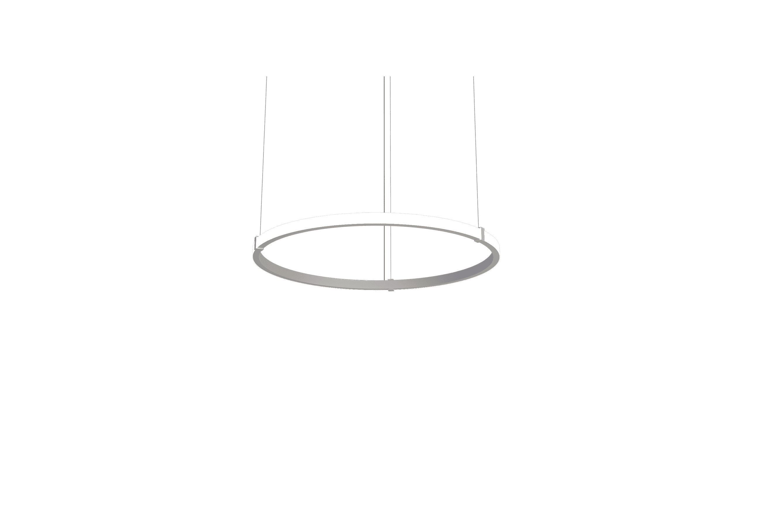 Round Pendant With Exterior Light Diffuser Up To 6000mm