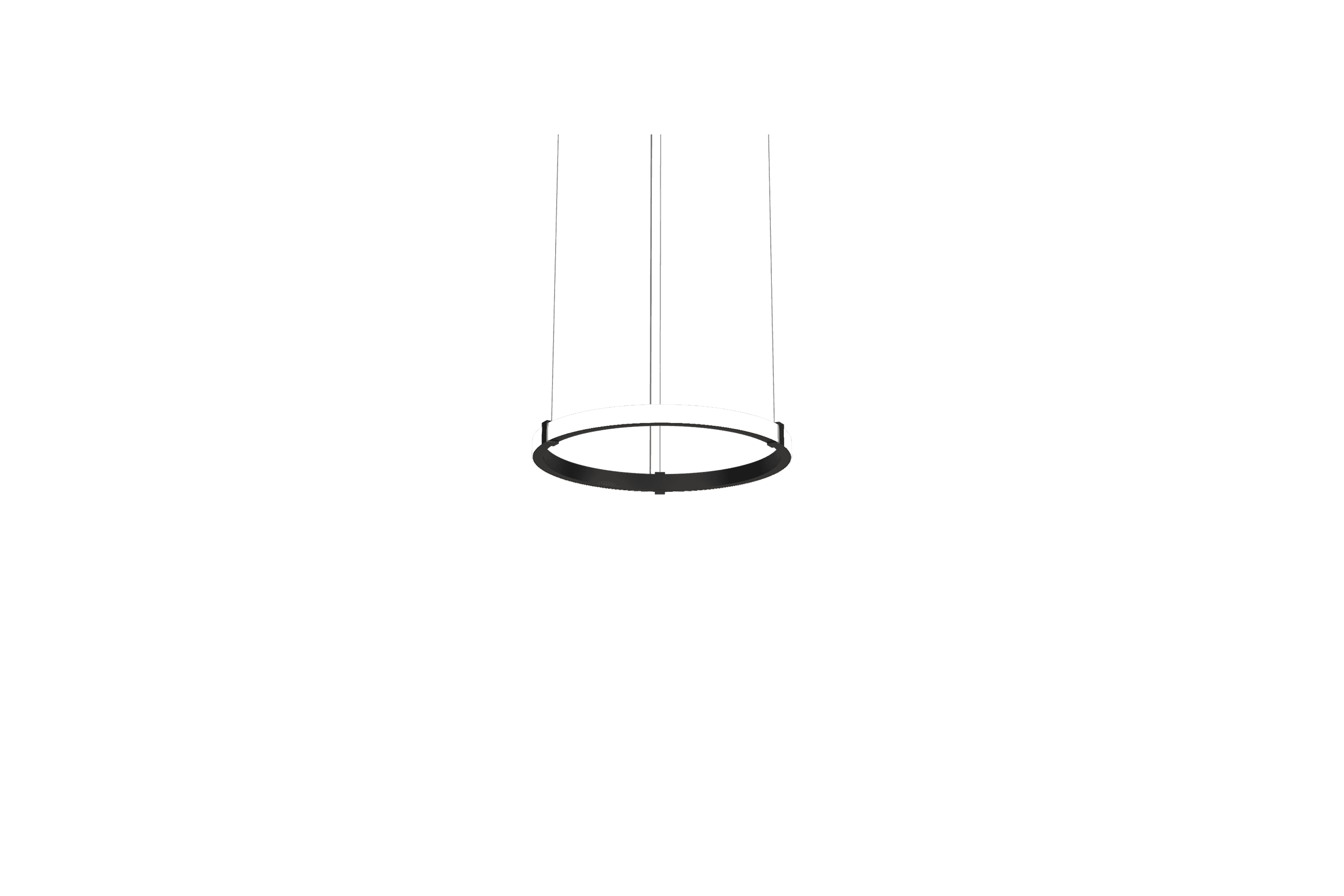 Round Pendant With Exterior Light Diffuser Up To 6000mm