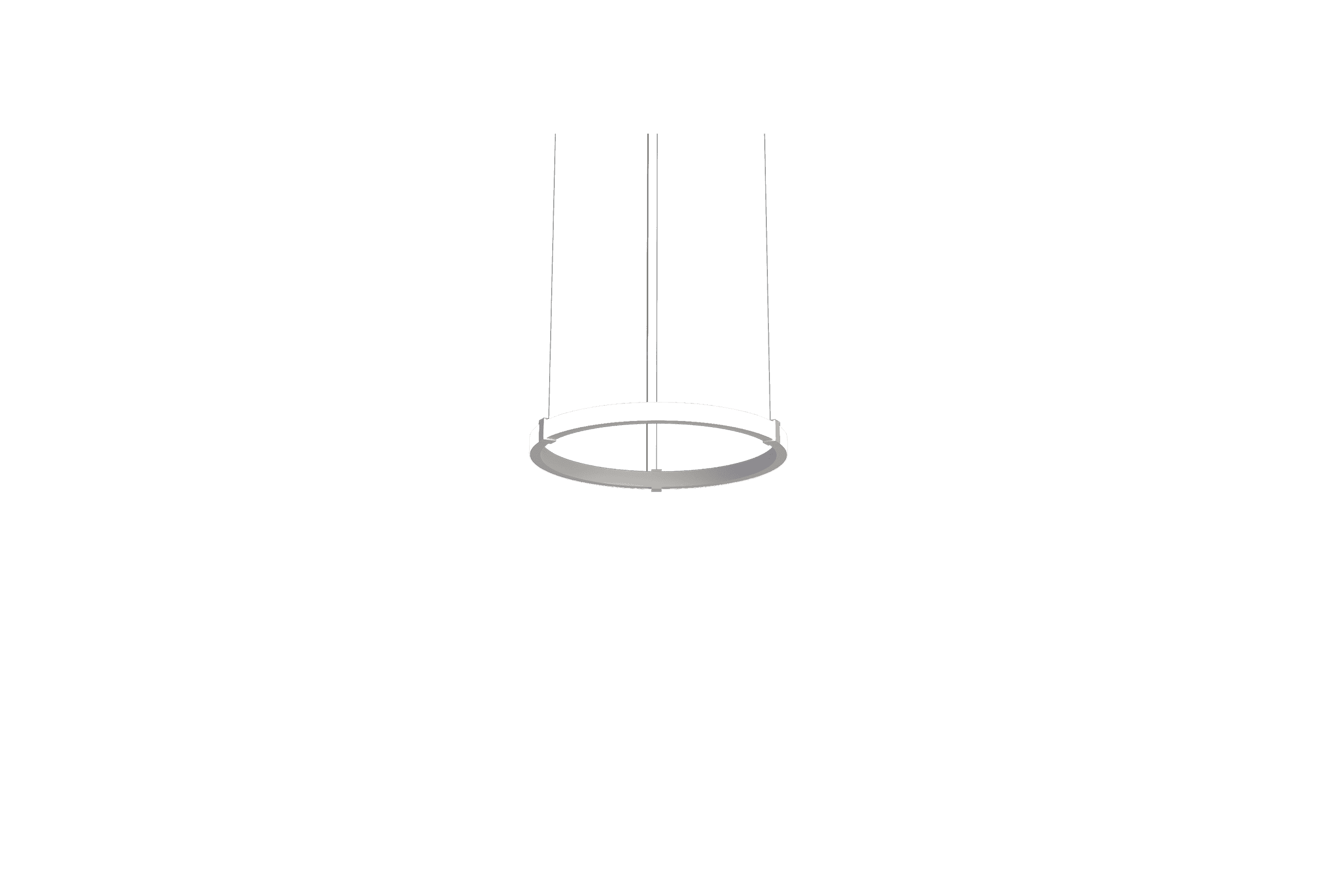 Round Pendant With Exterior Light Diffuser Up To 6000mm