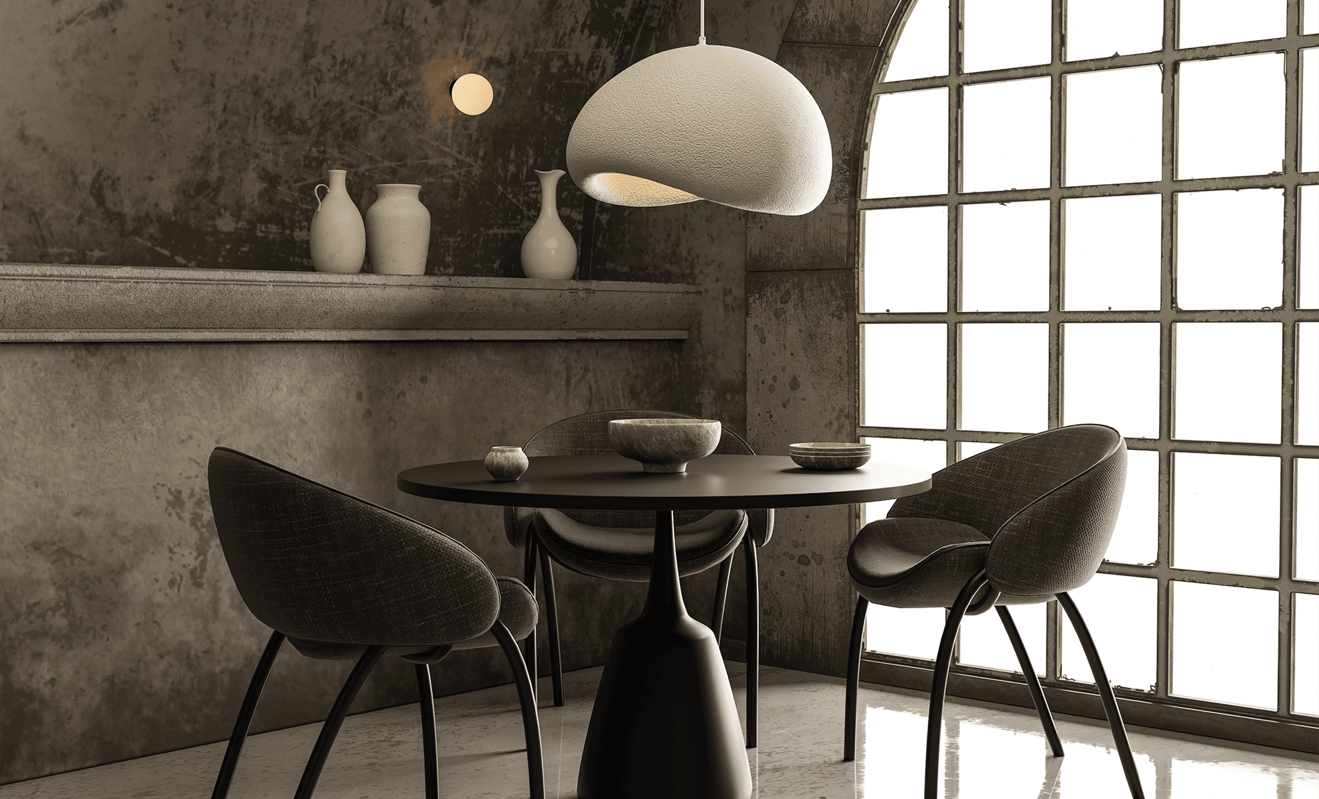 Cardinal Organic Textured Resin Pendant Light