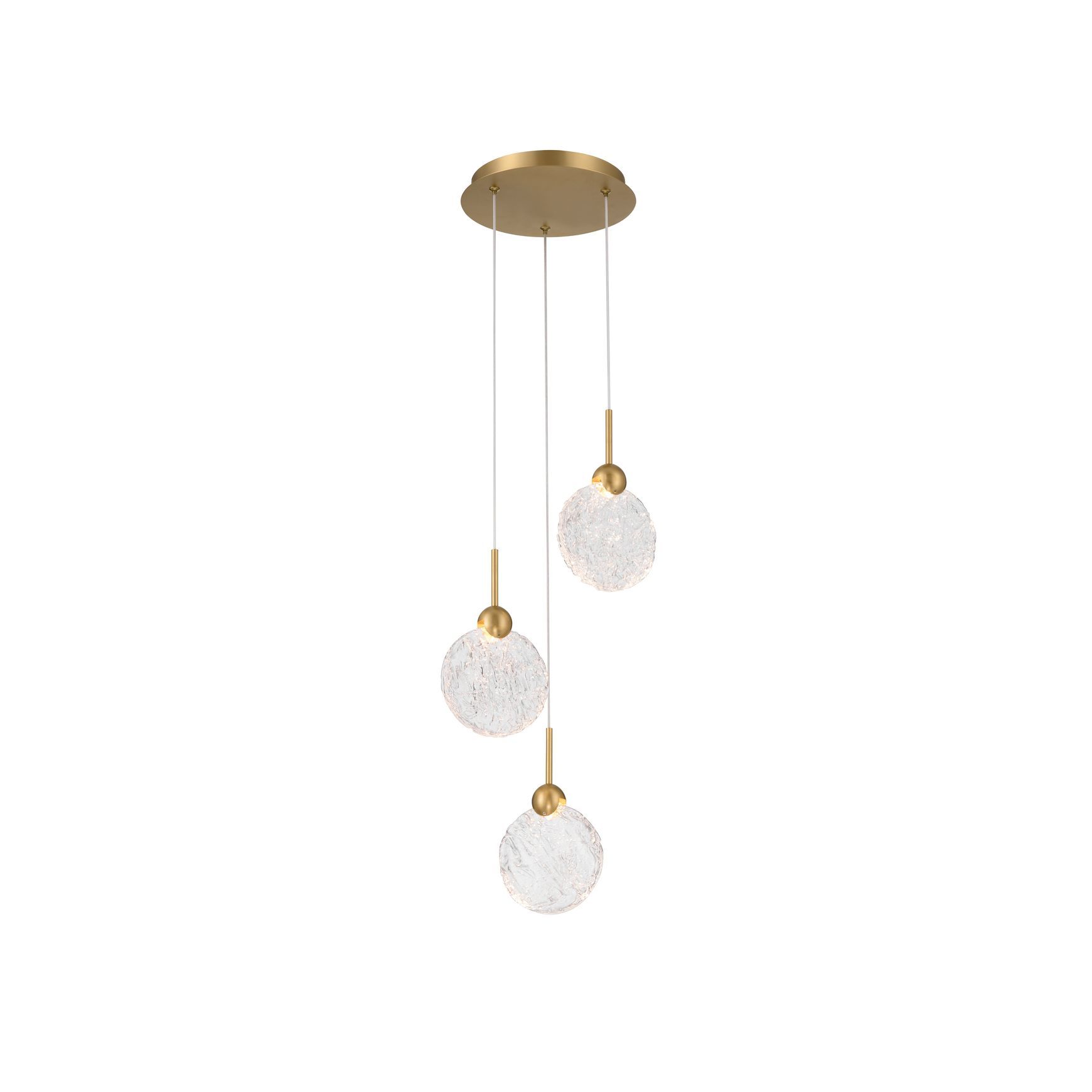 Vivi 3 Light Pendant in Legacy Brass