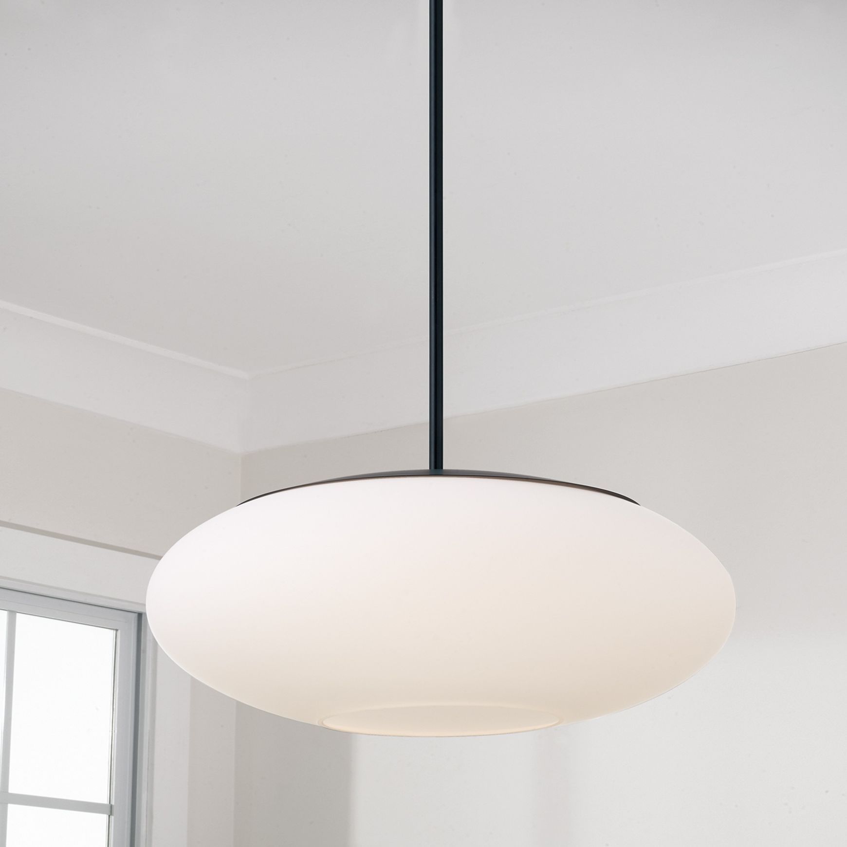 Luca 1 Light Pendant in Matte Black