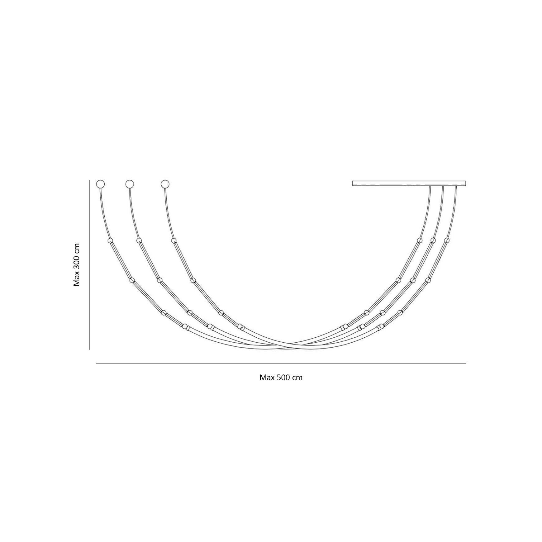 Leda 3lt Curve Pendant Light