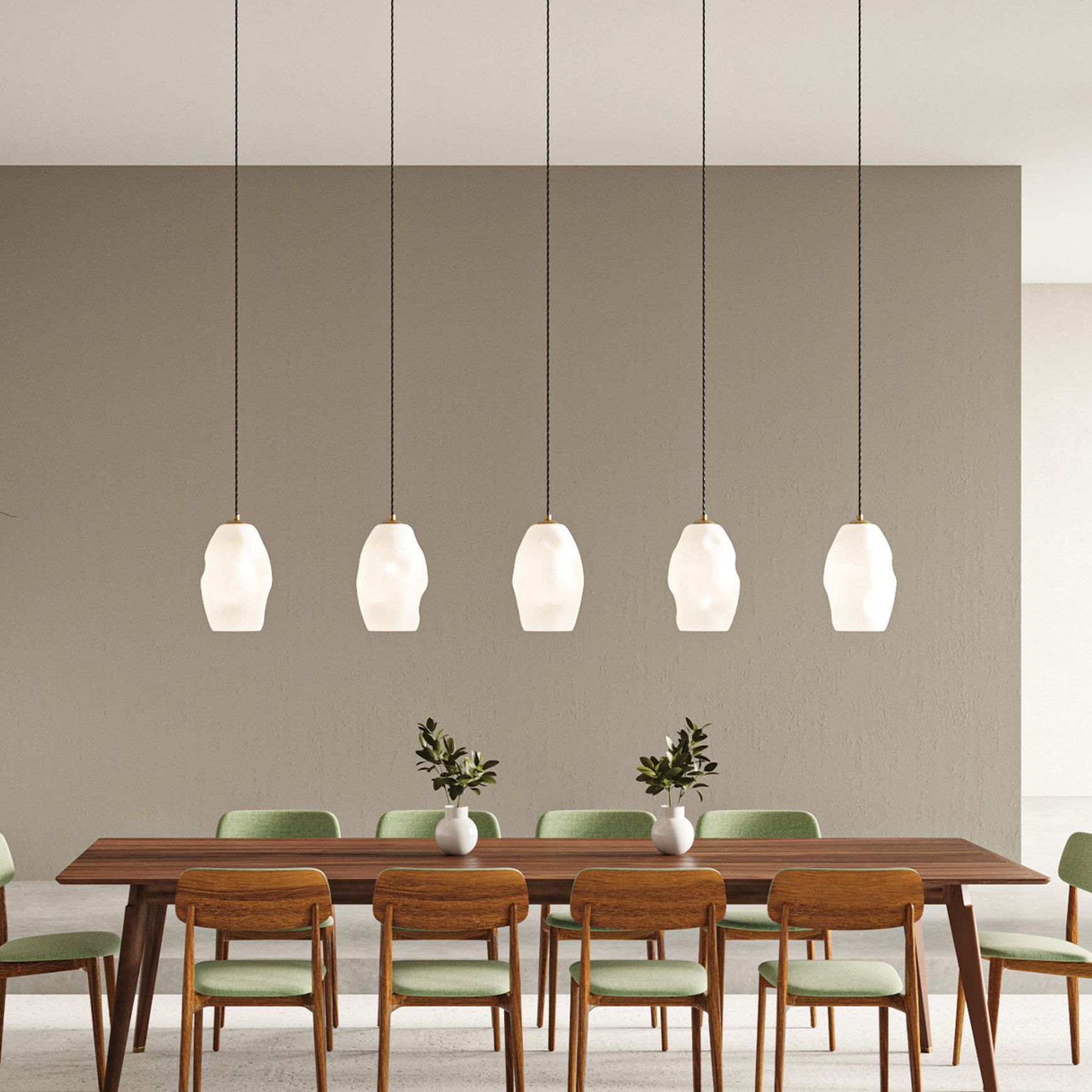 Organic White Pendant Light