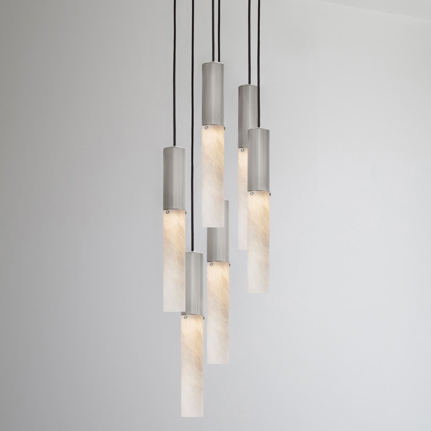 Flume Alabaster 6lt Pendant Light