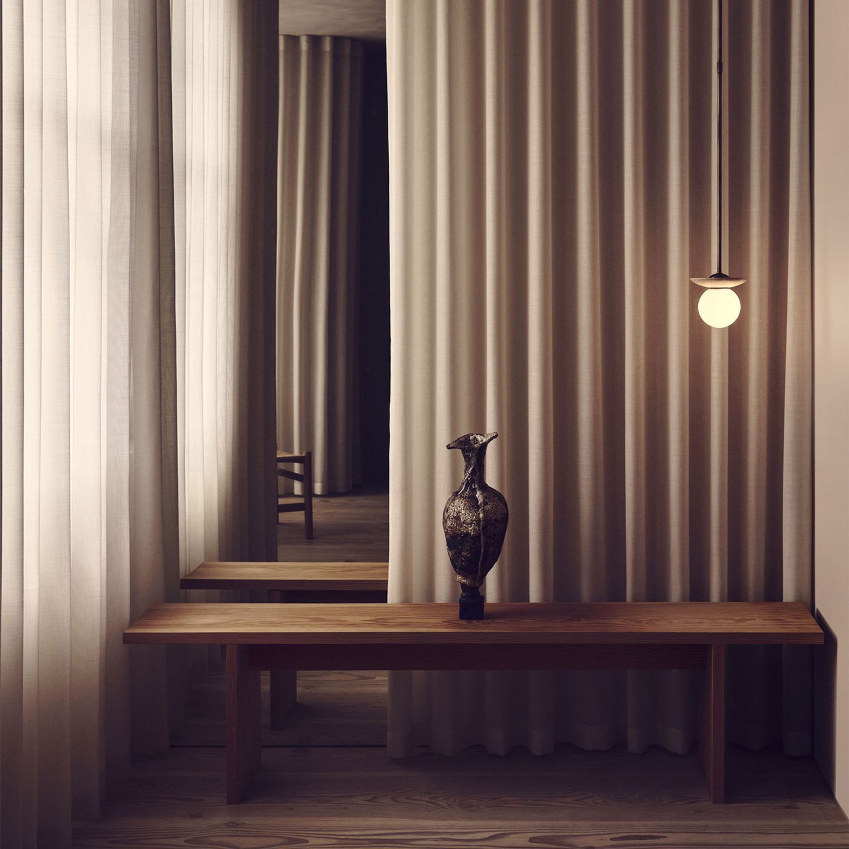 Orbit Stone Pendant Light