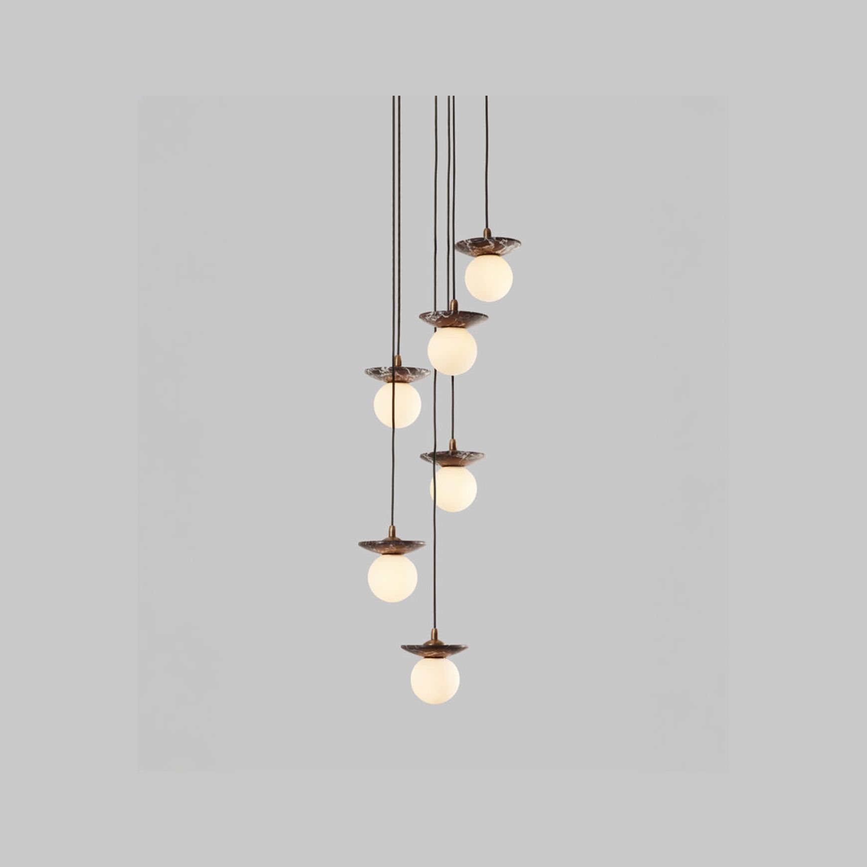 Orbit Stone 6lt Pendant Light