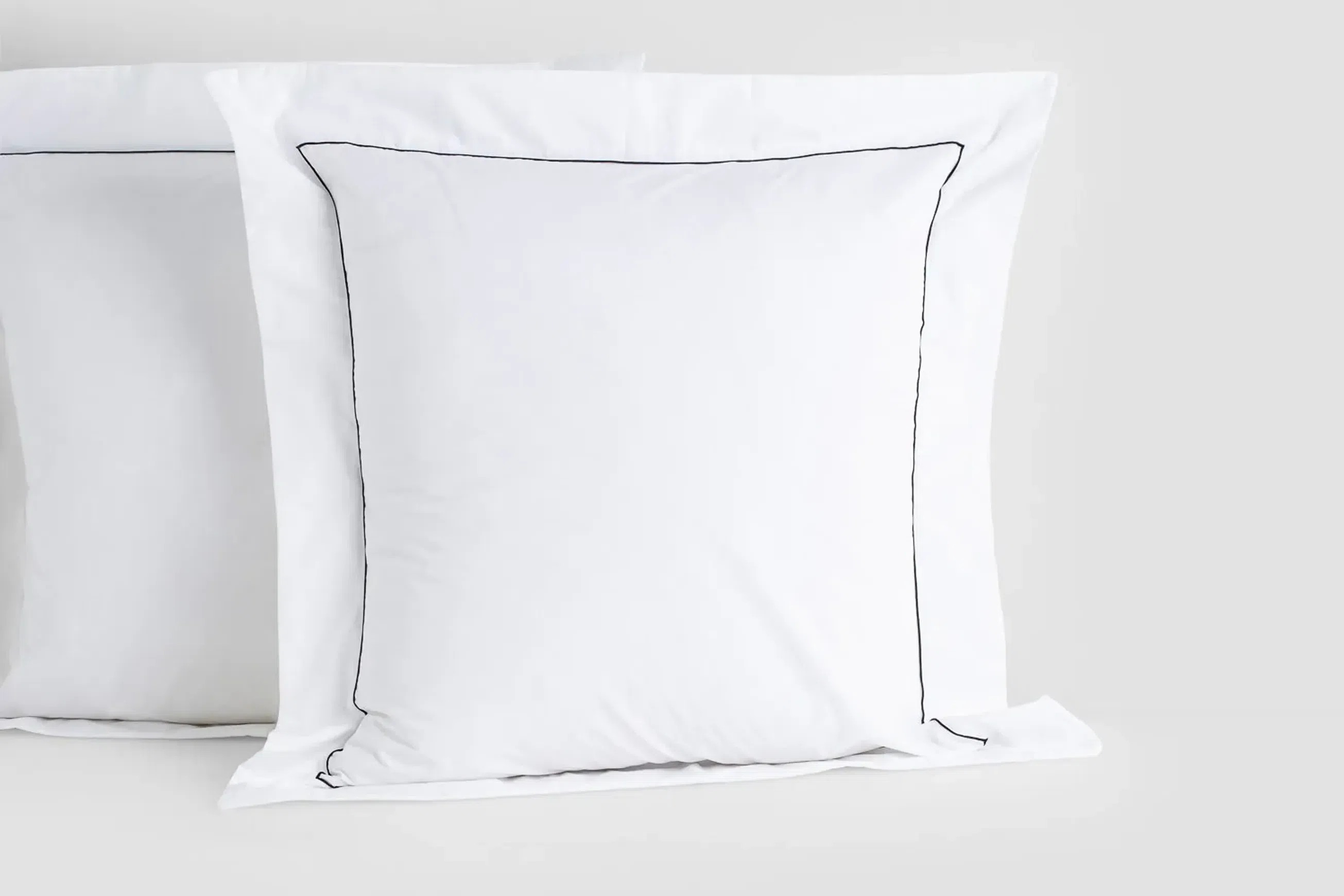 Cotton Percale Pillow Cases with Piping