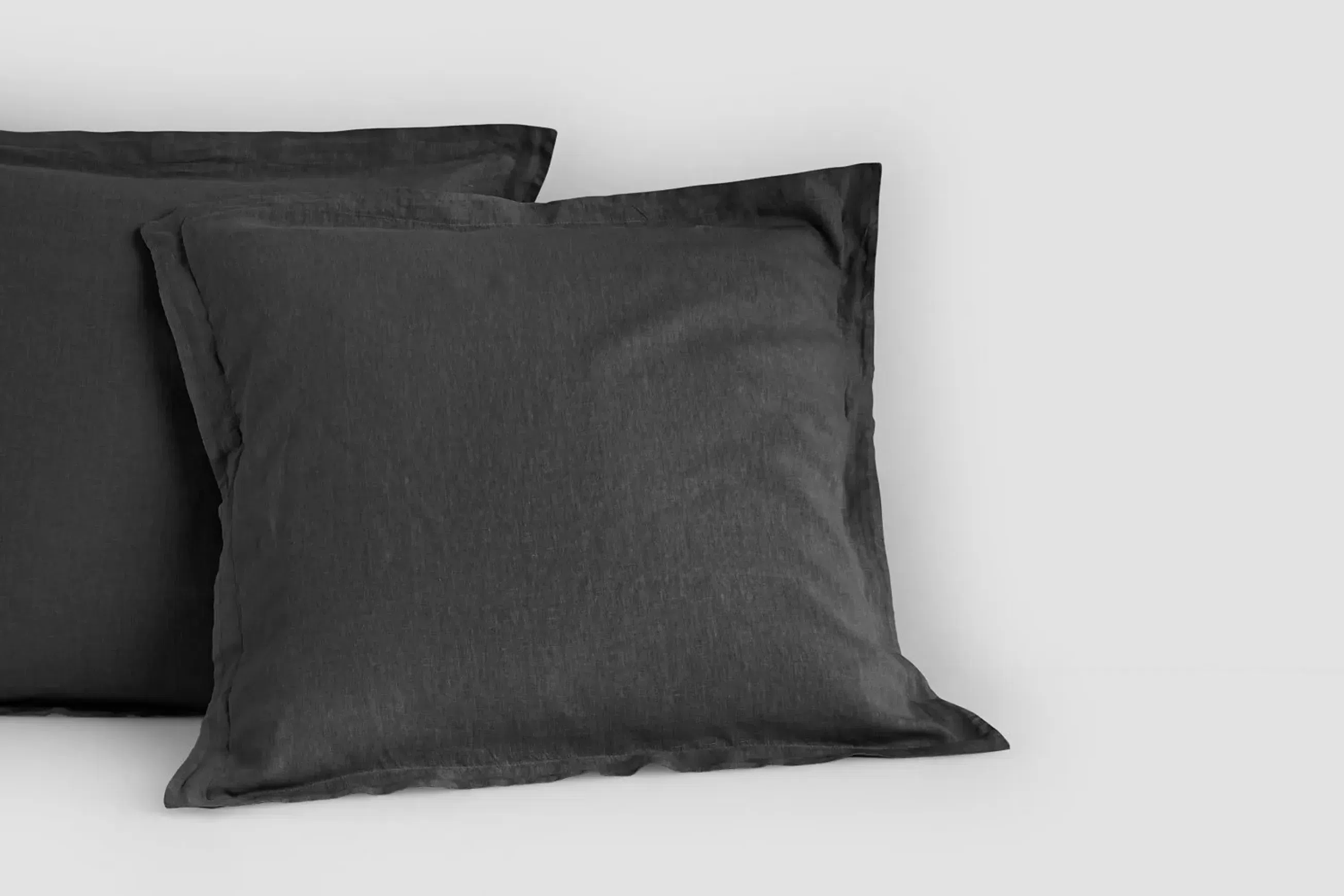 Linen Pillow Cases Stone Standard Pair