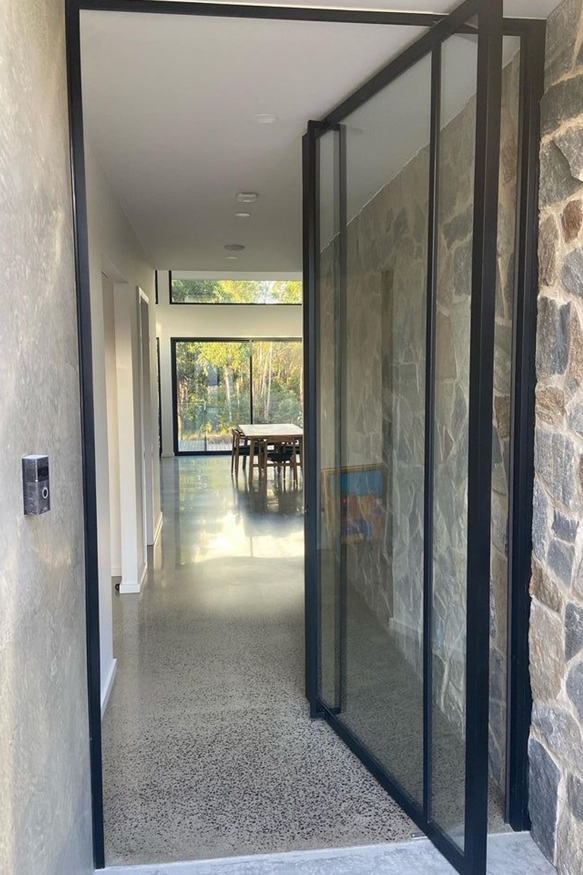Steel Frame Glass Pivot Doors - Galvanised FPS50
