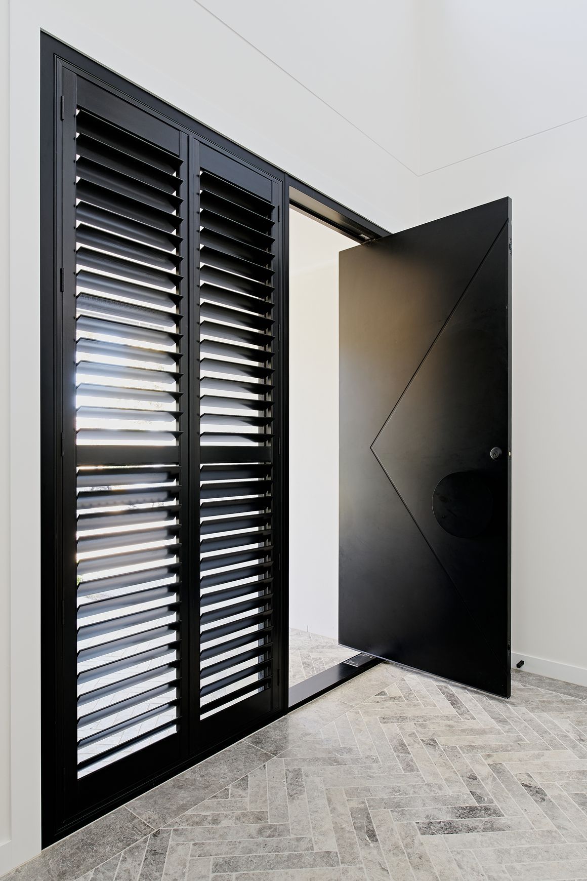 Iron Pivot Entry Doors - Galvanised FWA50
