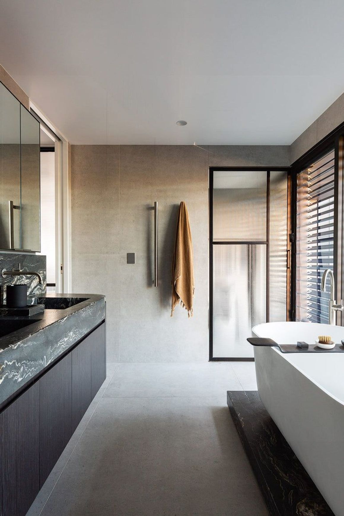 Steel Frame Glass Pivot Doors - Galvanised FPS50