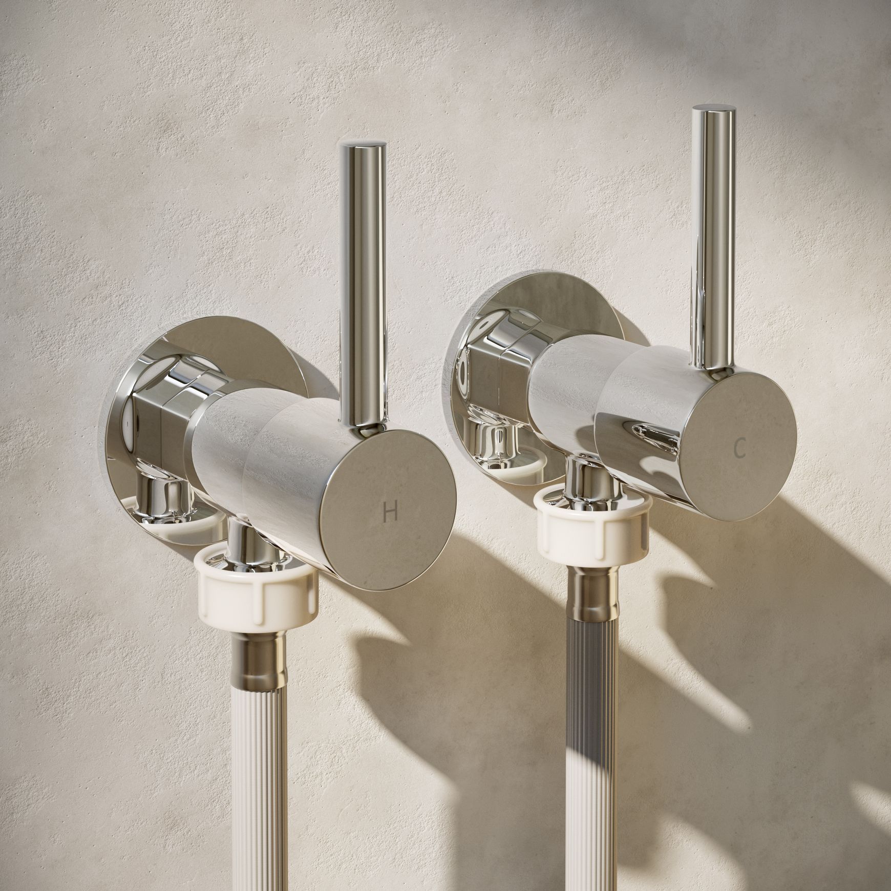 Elysian Washing Machine Stops - Chrome