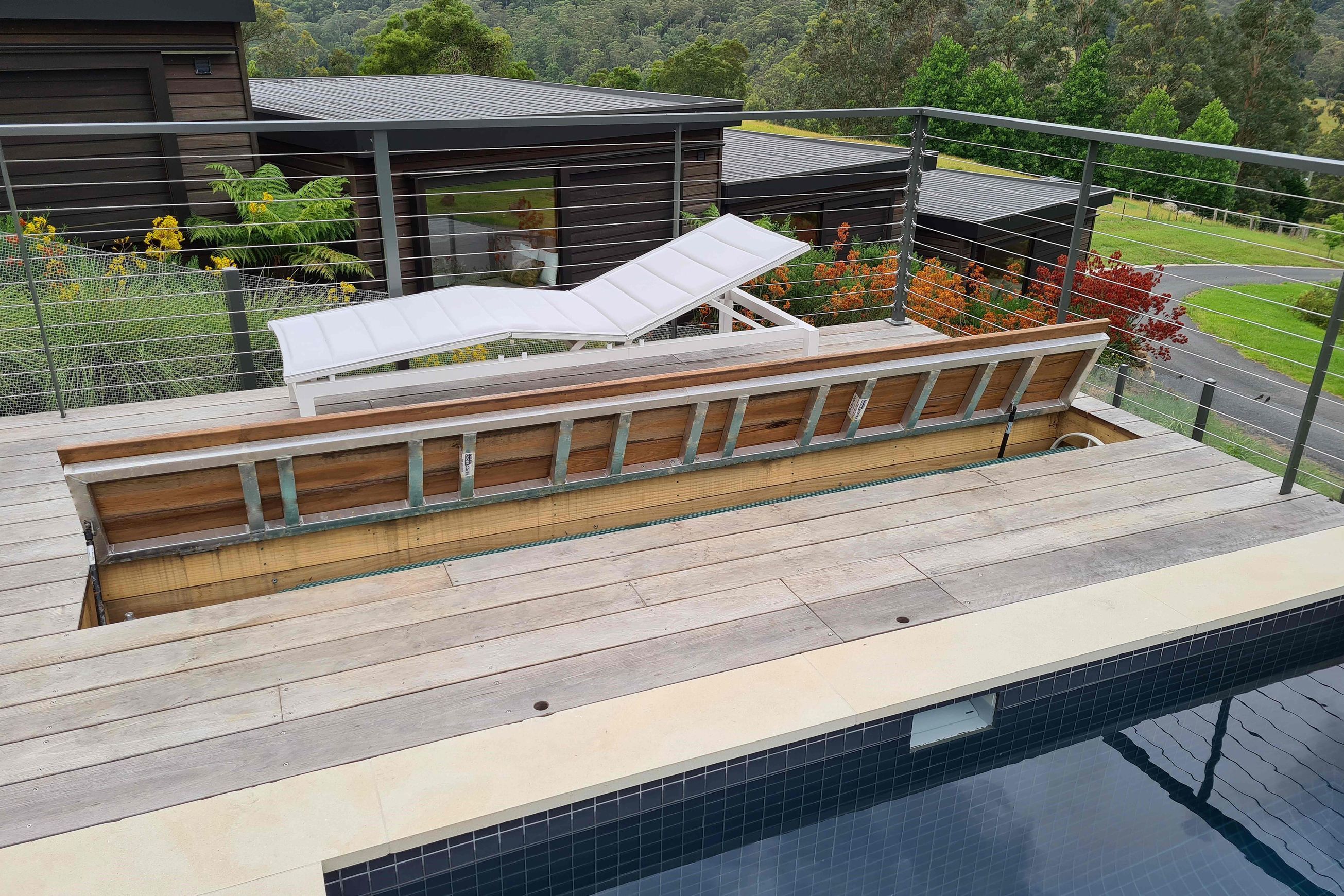 Under Deck UnderCover® Concealed Pool Cover - Powered