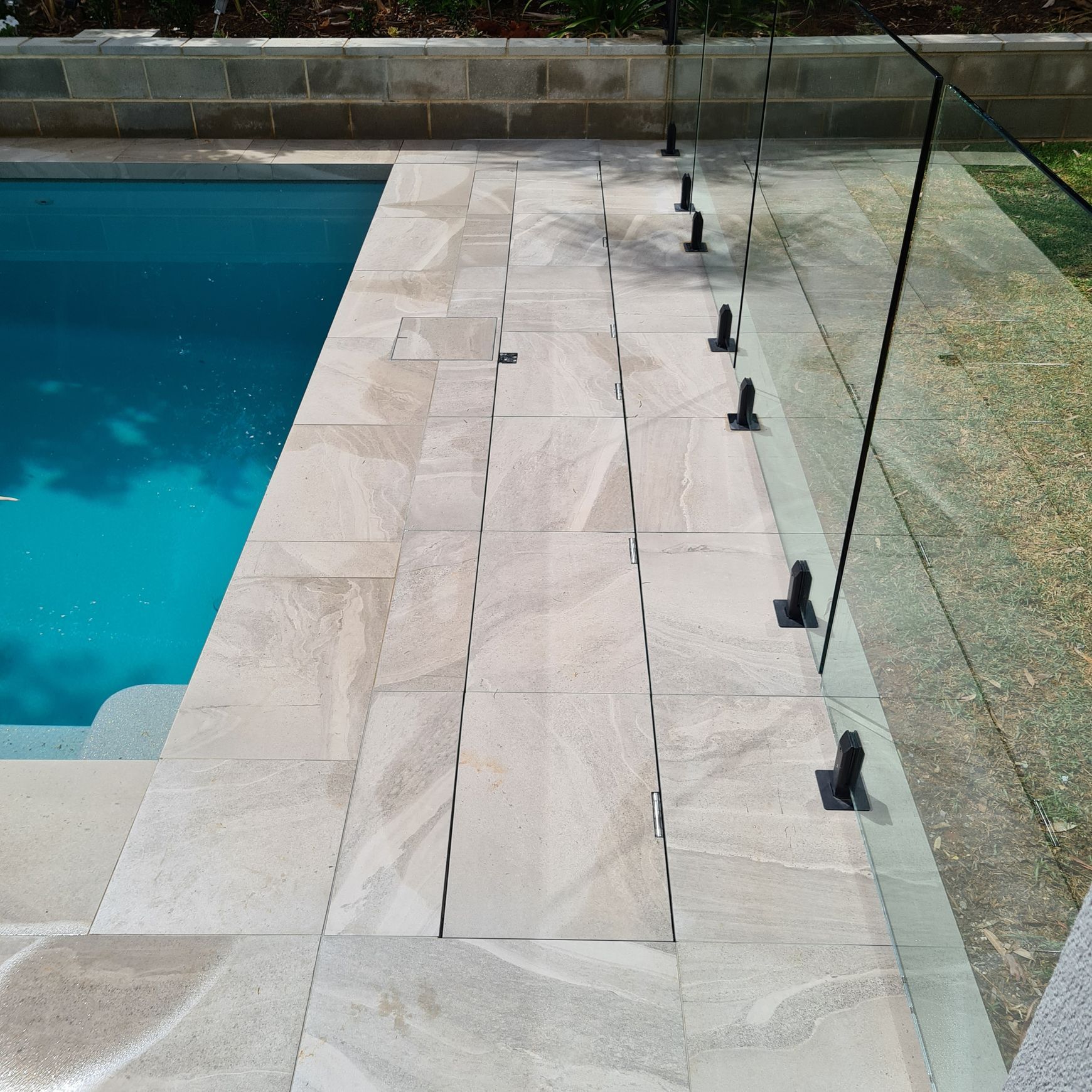 Concrete UnderCover® Concealed Pool Cover - Powered