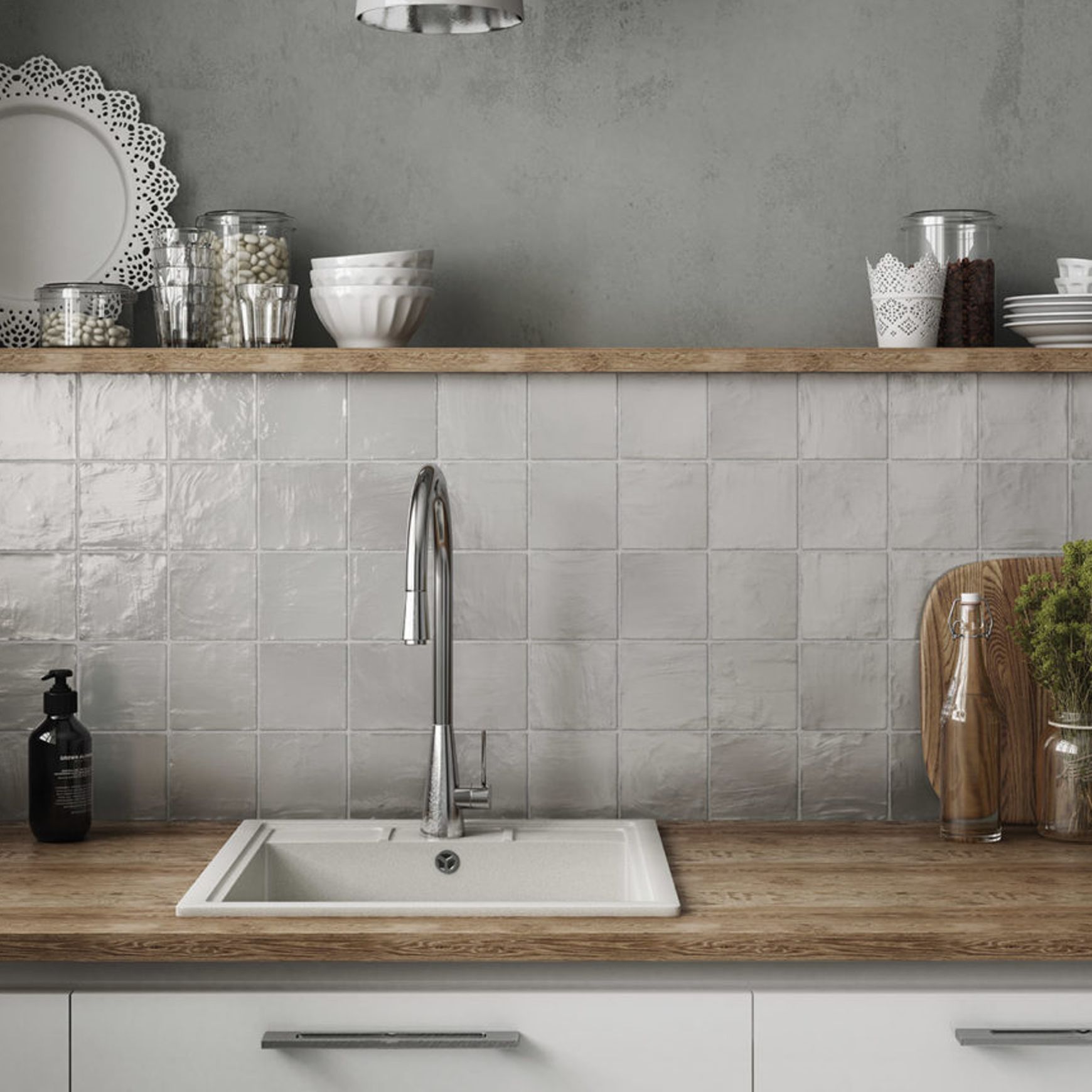 Mallorca Satin Tiles by Equipe