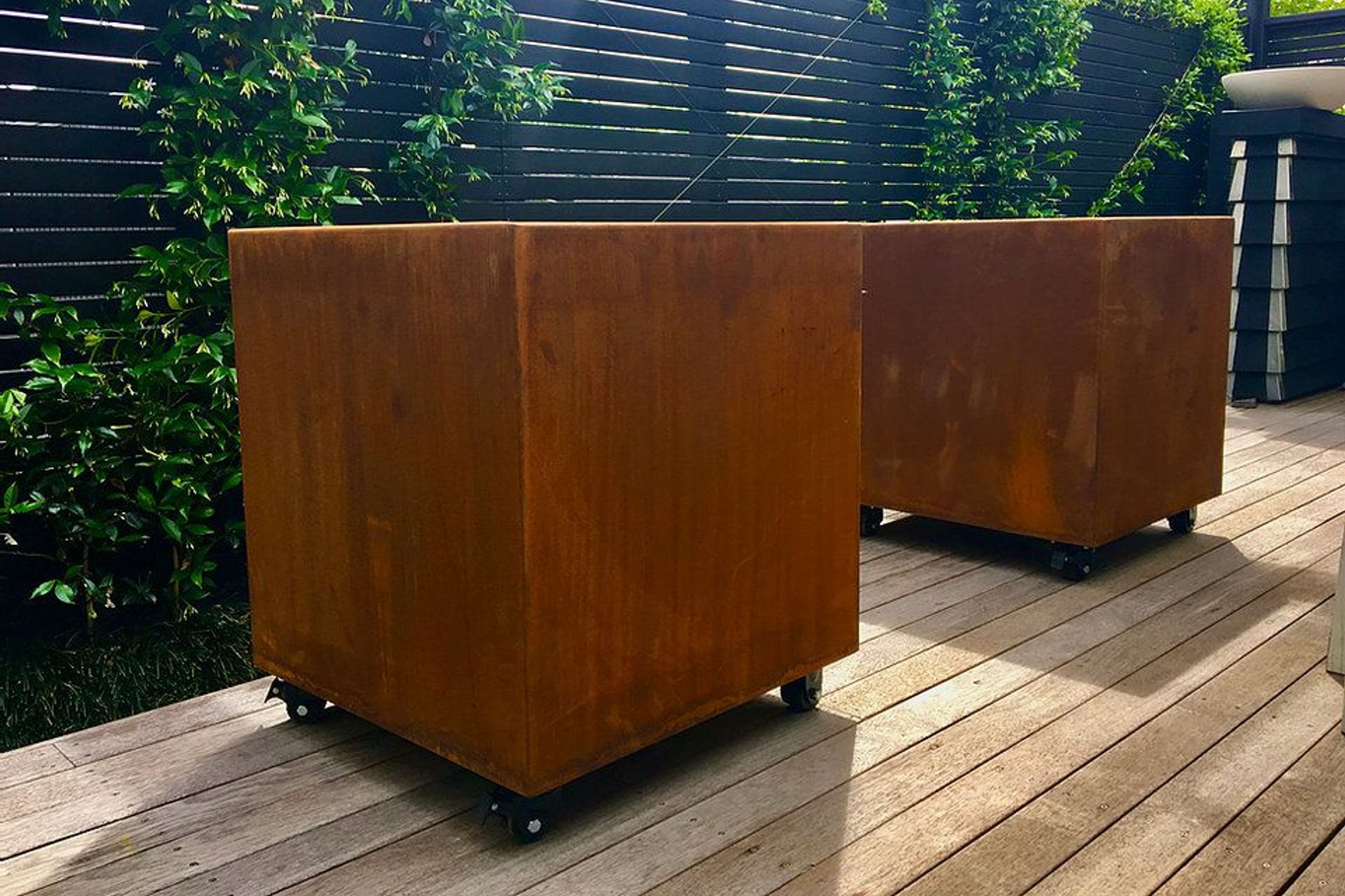Corten Cube Planter