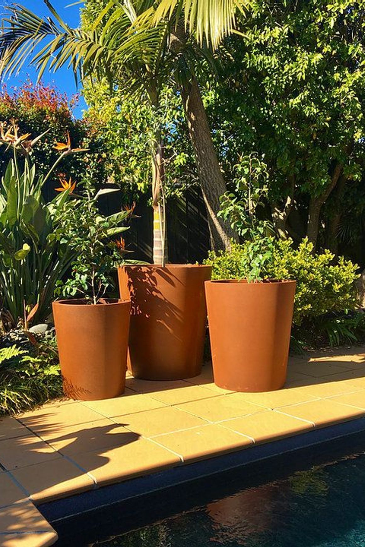 Corten Tapered Cylinder Planter