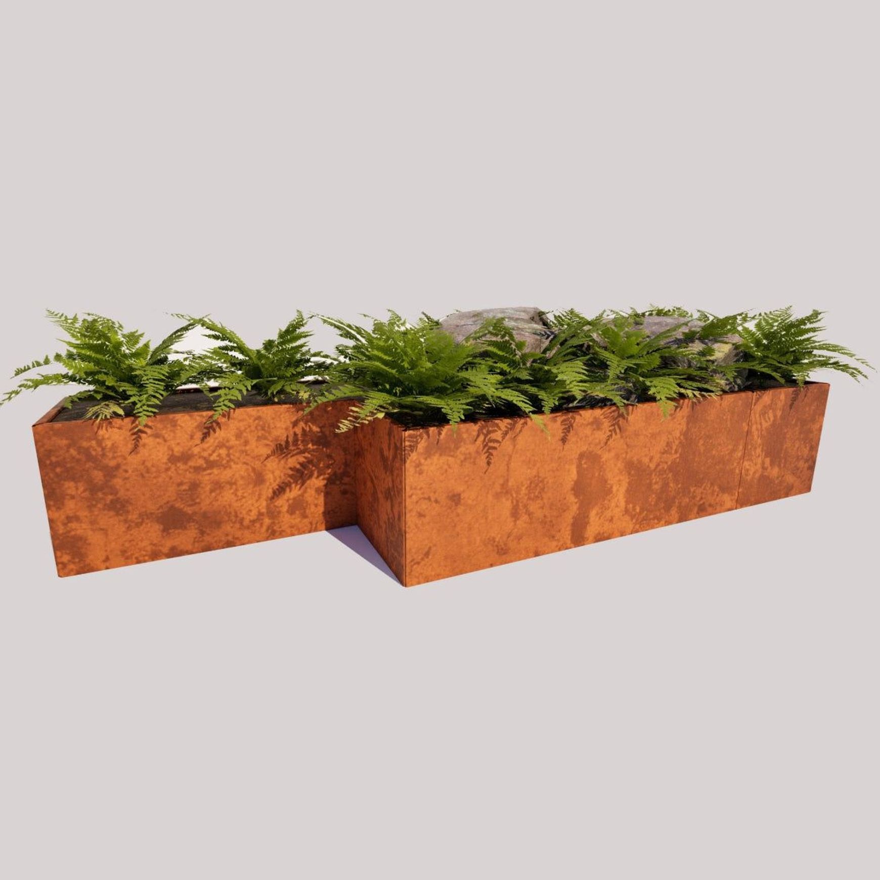 Corten Panels For Custom Planters – 400mm High
