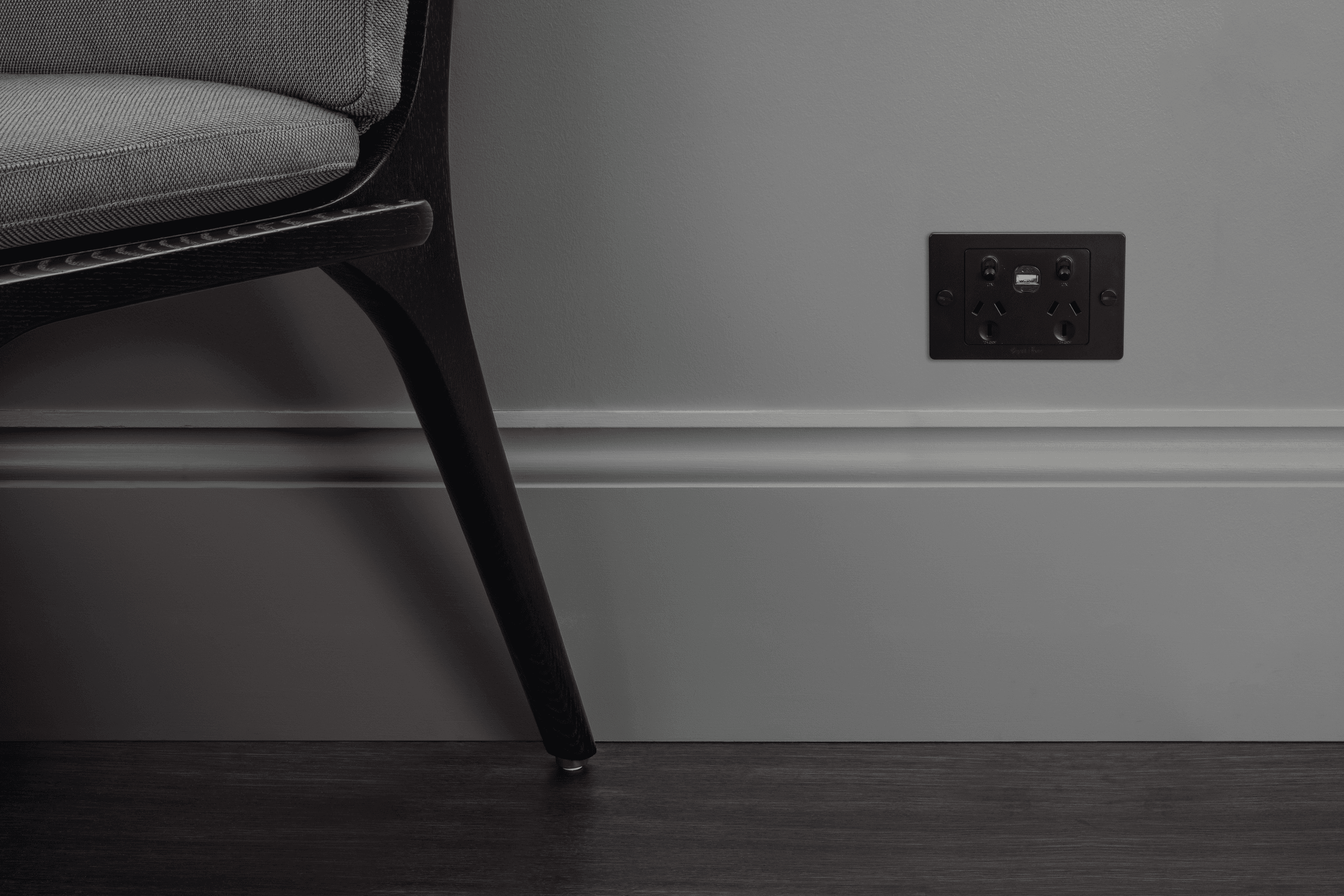 2 Gang GPO Socket Switch + Single USB A
