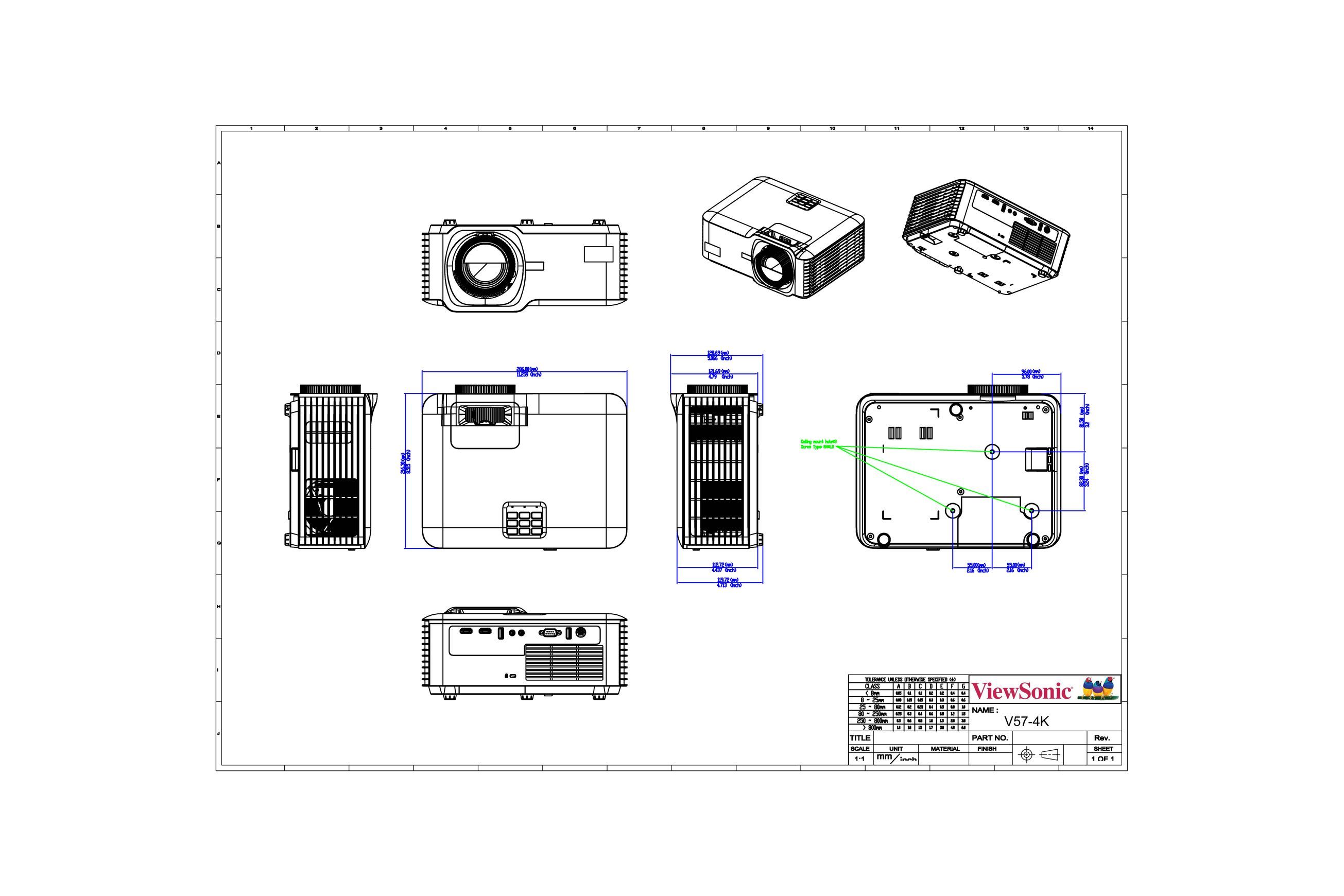 ViewSonic V57-4K RGB Laser Projector