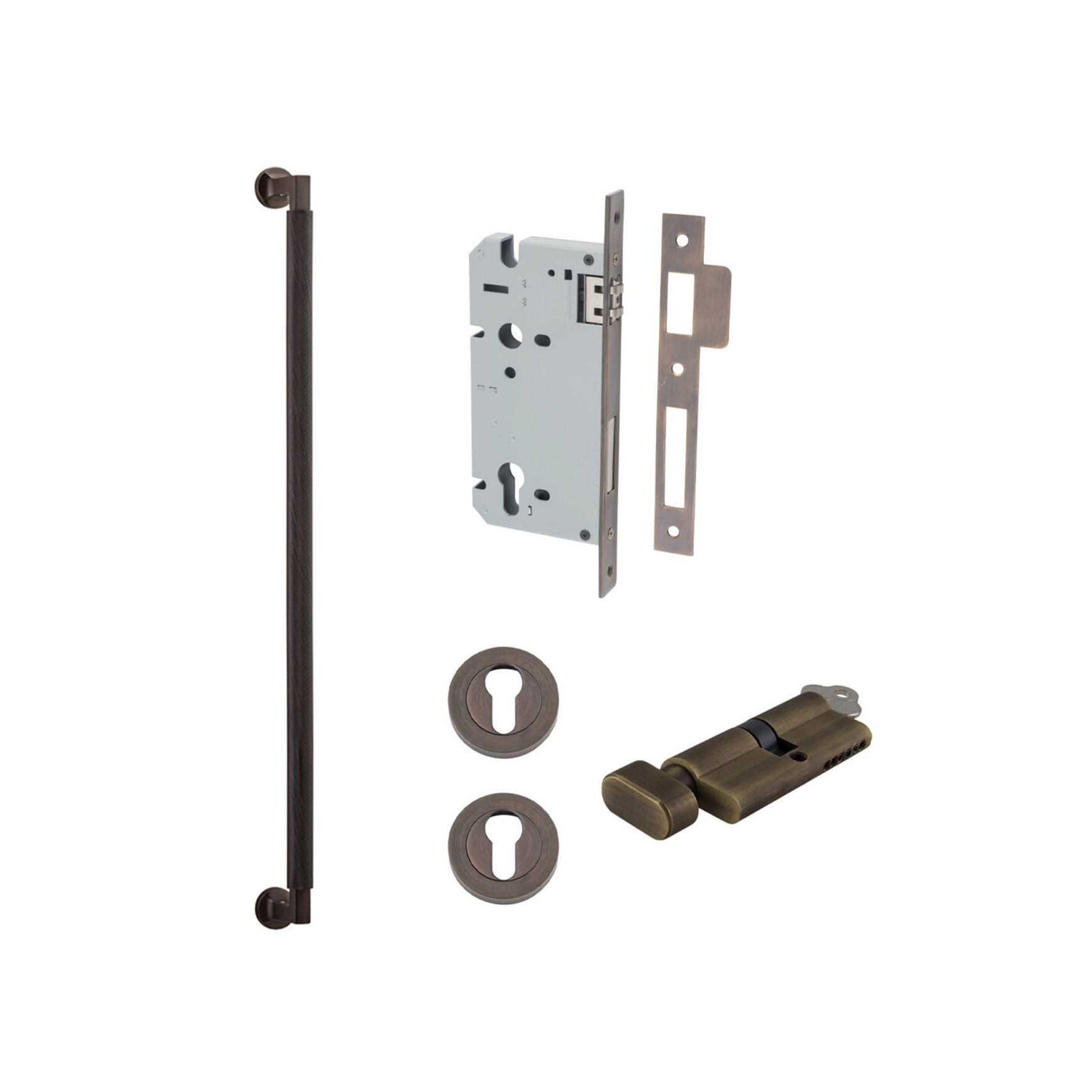 Iver Brunswick Door Pull Handle Entrance Kit Key/Thumb